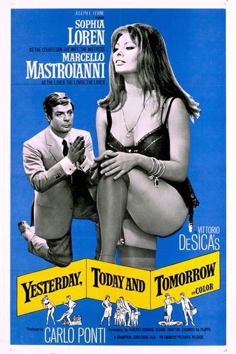 Yesterday, Today and Tomorrow AKA Ieri oggi domani (1963) Vittorio De Sica, Sophia Loren, Marcello Mastroianni, Aldo Giuffrè