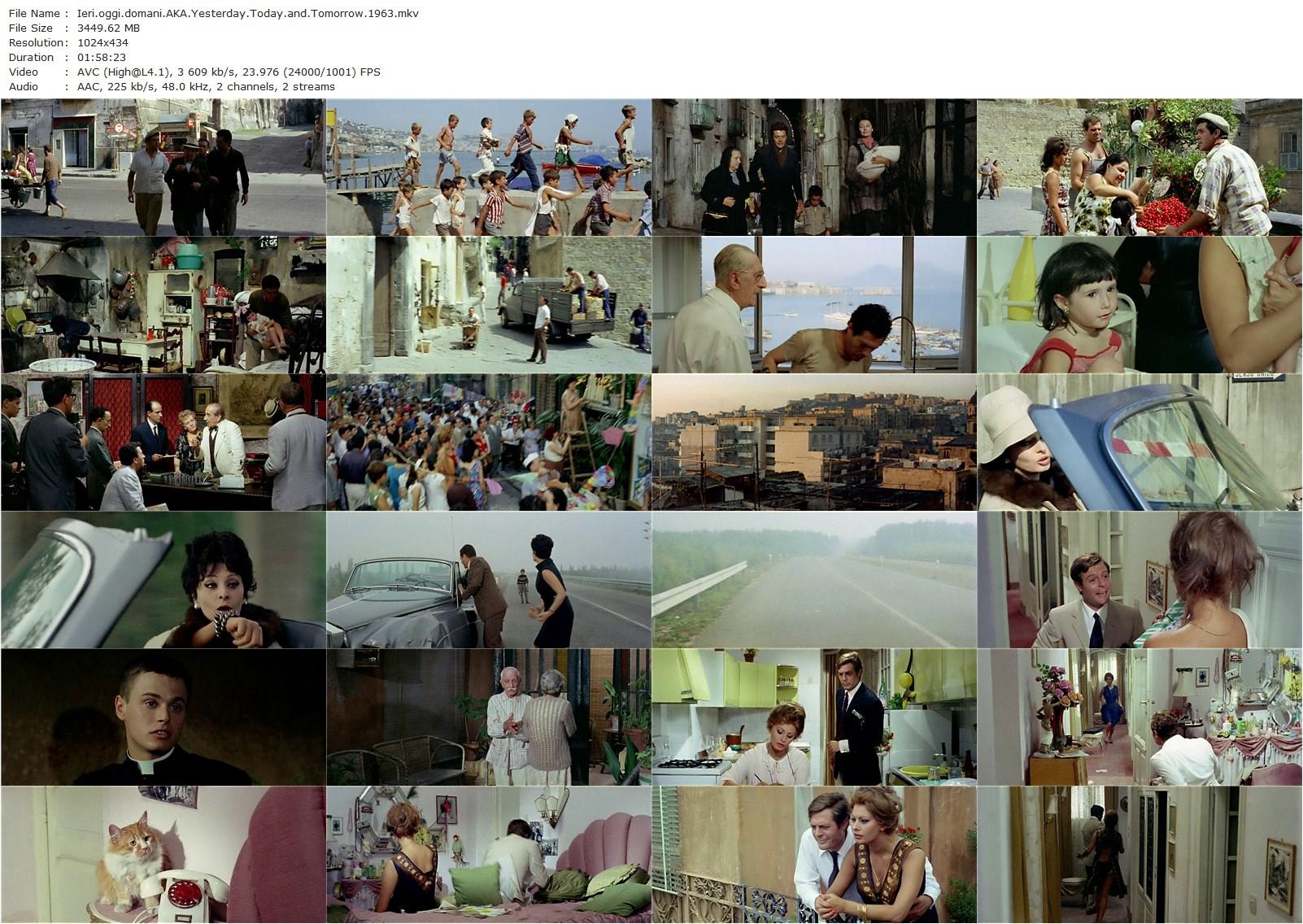 Yesterday, Today and Tomorrow AKA Ieri oggi domani (1963) Vittorio De Sica, Sophia Loren, Marcello Mastroianni, Aldo Giuffrè-poster