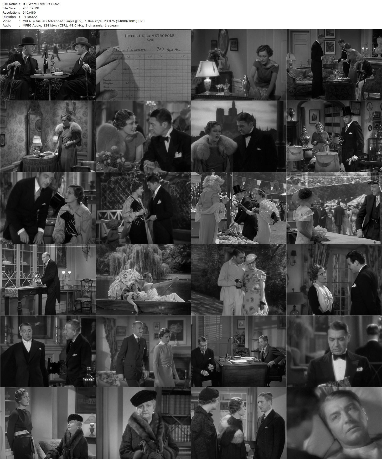 If I Were Free (1933) Elliott Nugent, Irene Dunne, Clive Brook, Nils Asther-poster