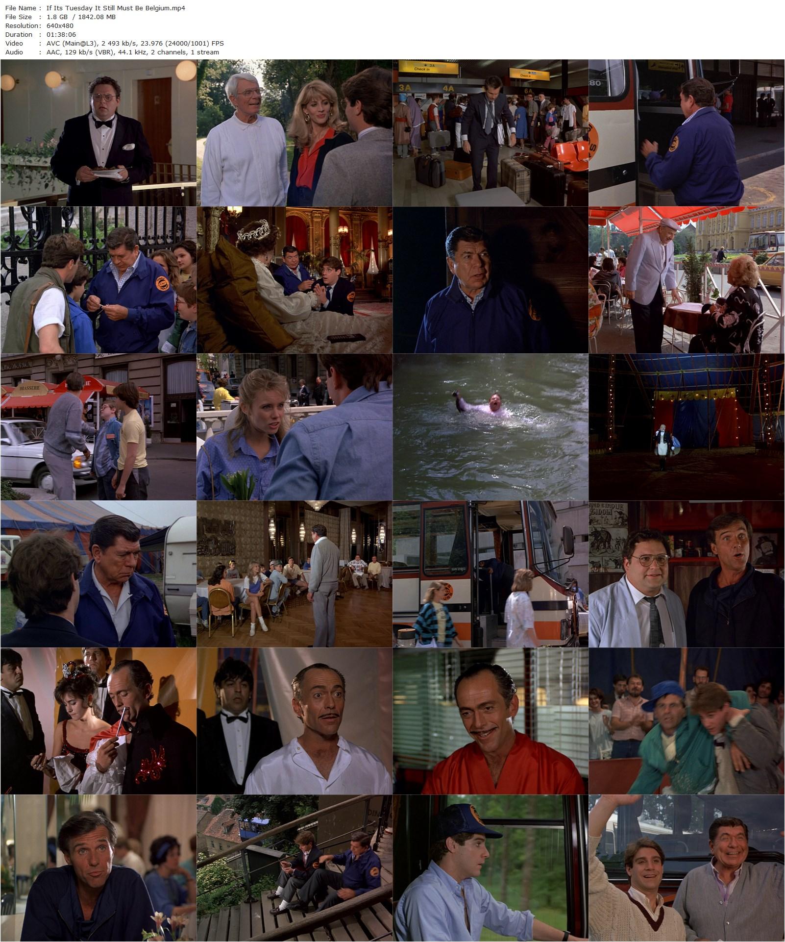 If It’s Tuesday, It Still Must Be Belgium (1987) Bob Sweeney, Claude Akins, Lou Liberatore, Courteney Cox-poster