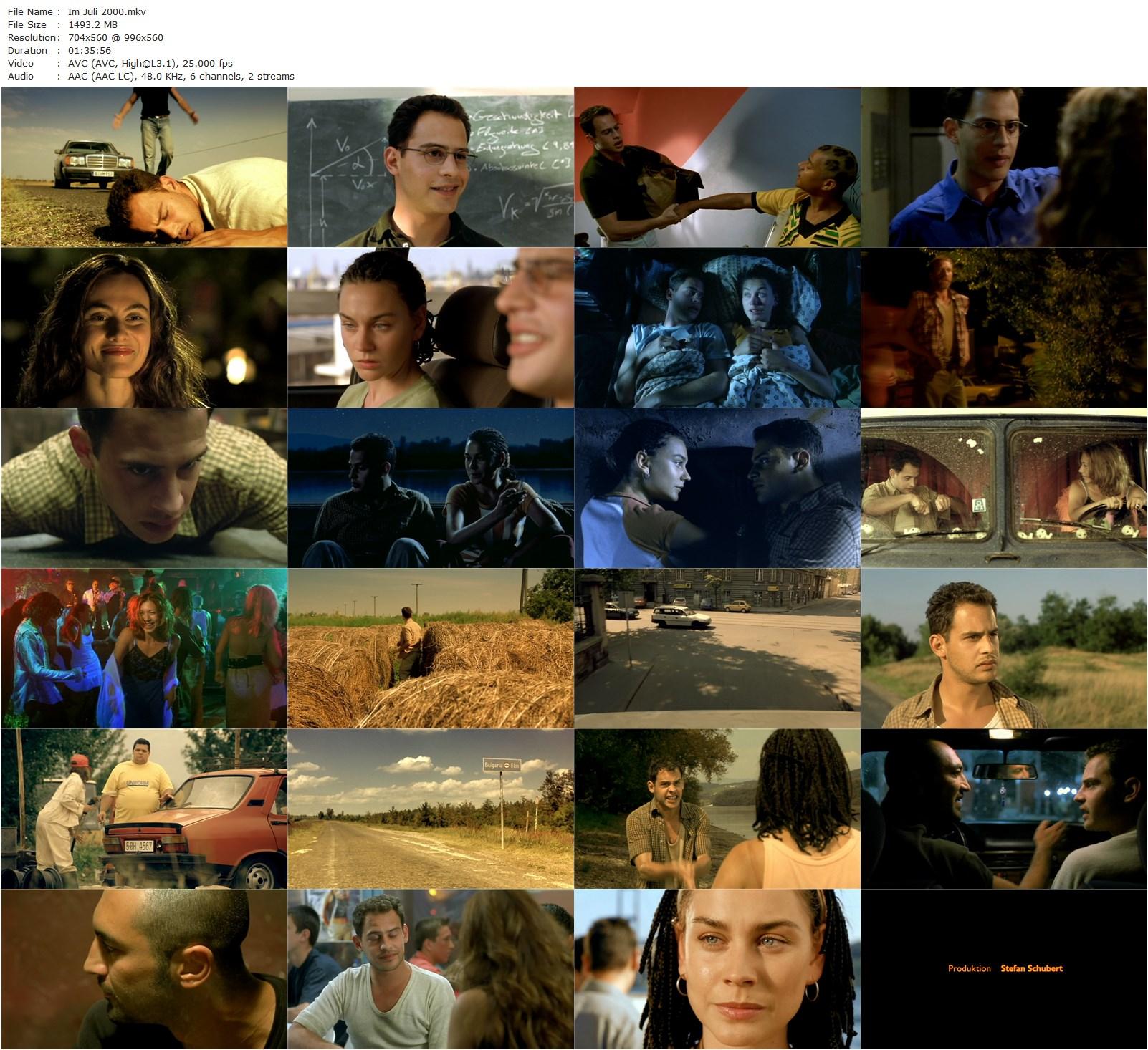 In July (2000) Fatih Akin, Moritz Bleibtreu, Christiane Paul, Mehmet Kurtulus-poster