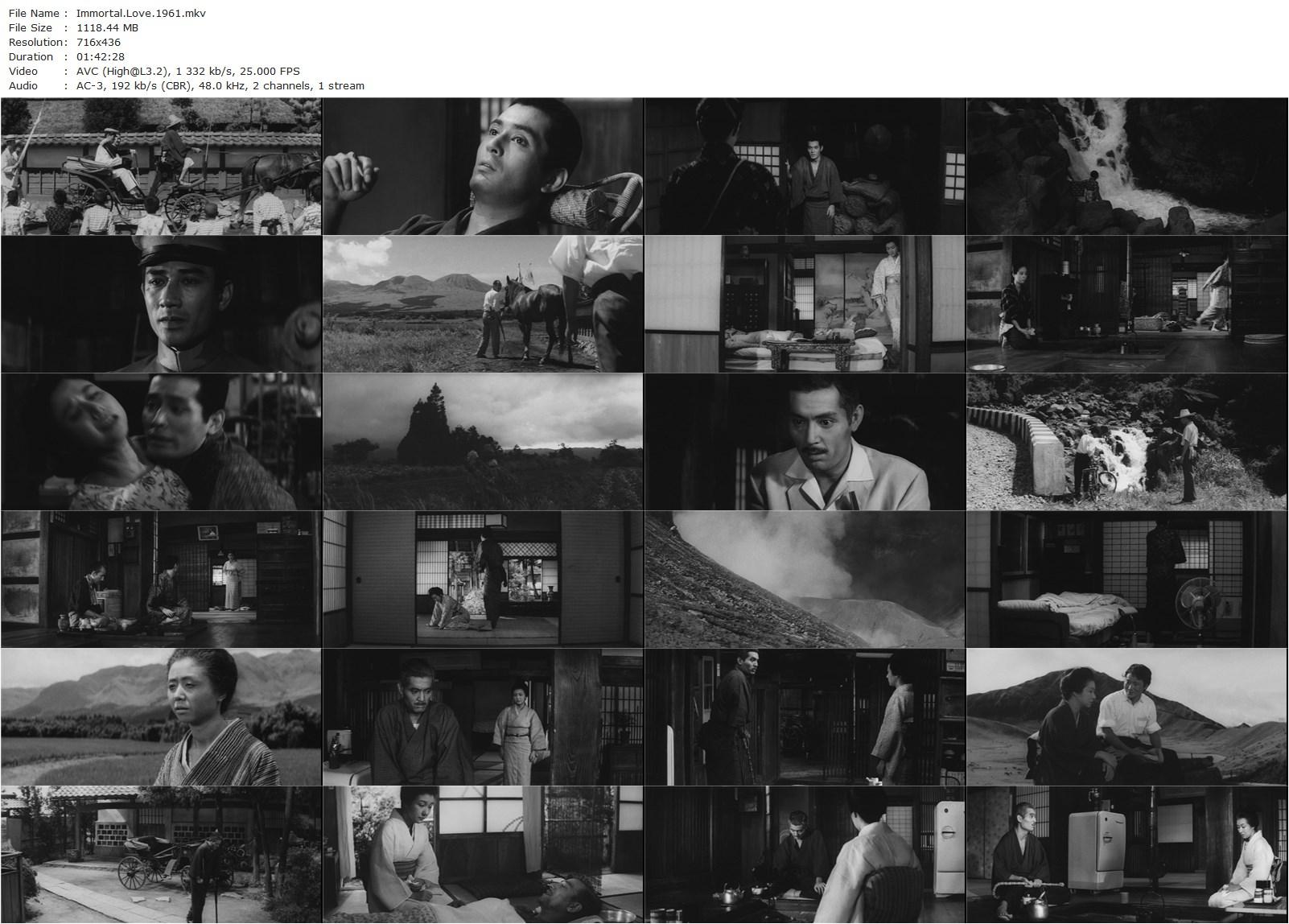 Immortal Love AKA Eien no hito (1961) Keisuke Kinoshita, Hideko Takamine, Keiji Sada, Tatsuya Nakadai-poster