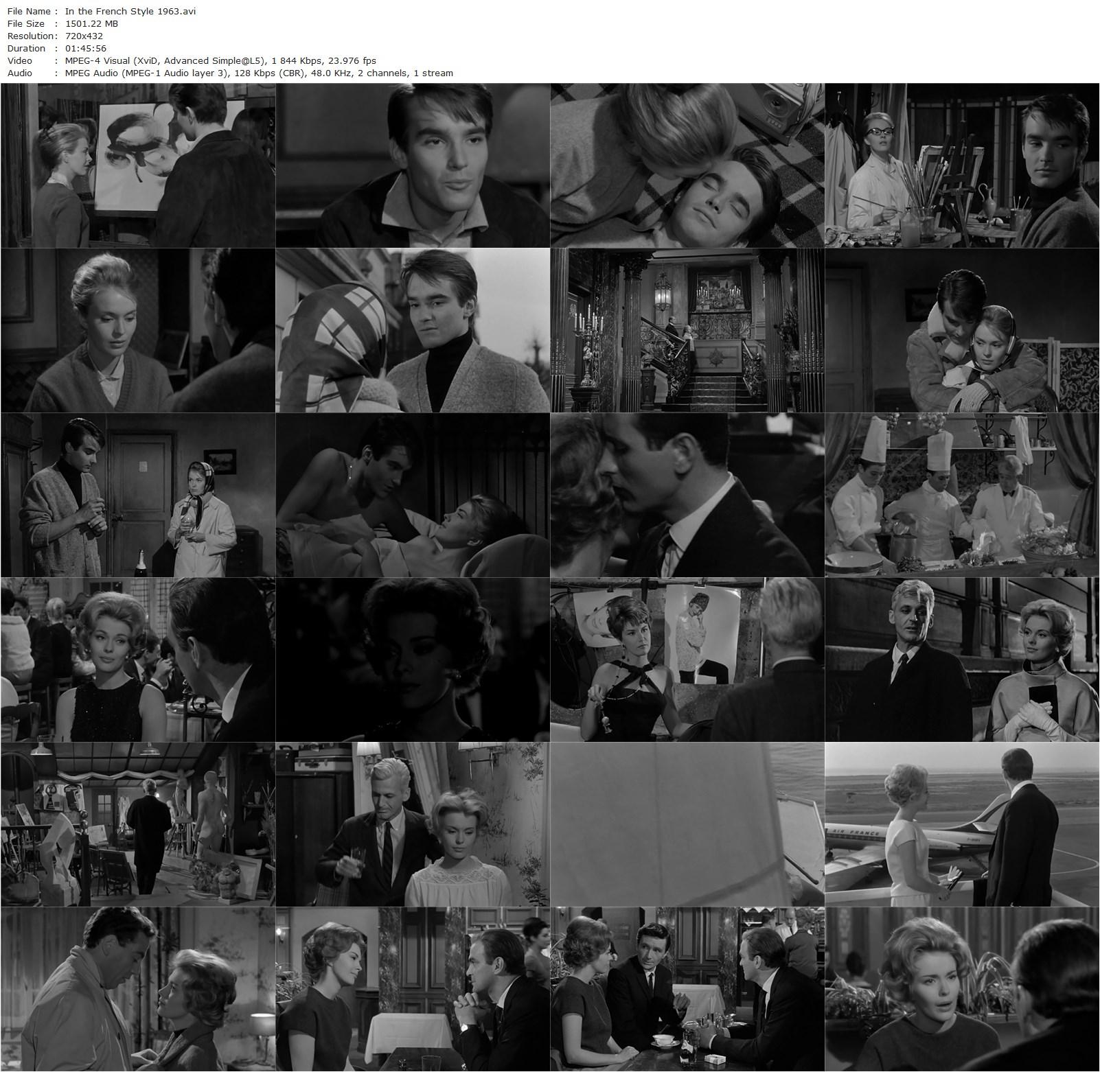 In the French Style (1963) Robert Parrish, Jean Seberg, Stanley Baker, Philippe Forquet-poster