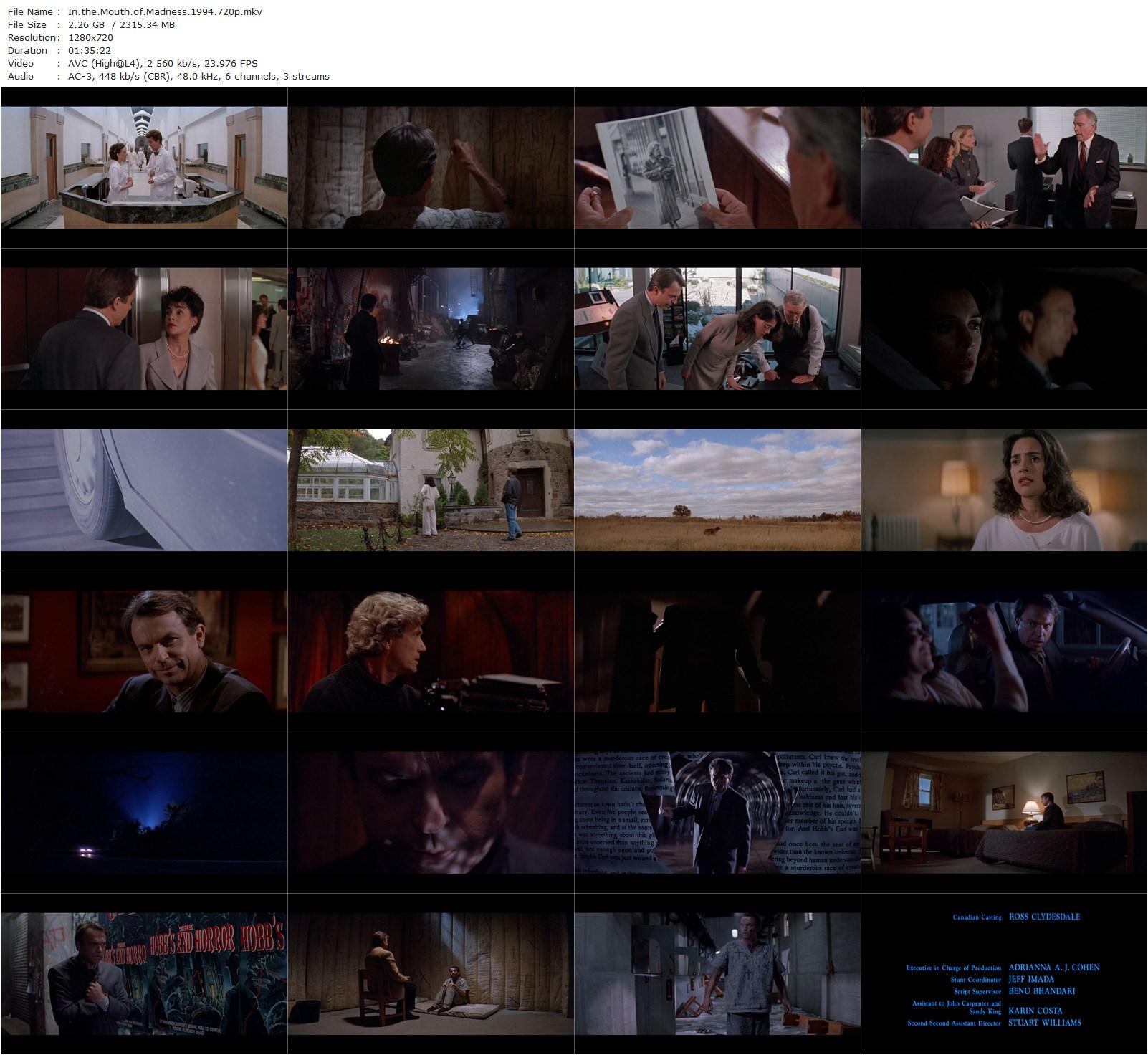 In the Mouth of Madness (1994) John Carpenter-poster