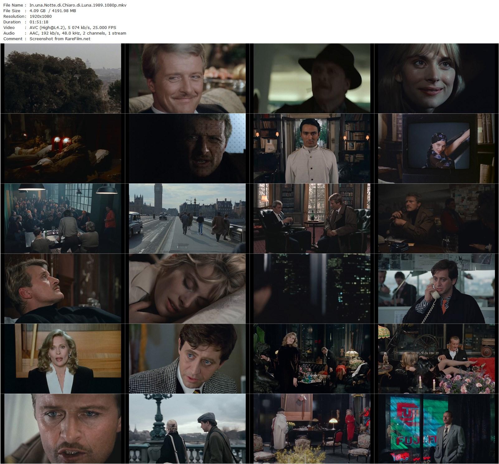 In una notte di chiaro di luna (1989) Lina Wertmüller, Rutger Hauer, Nastassja Kinski, Lorraine Bracco-poster