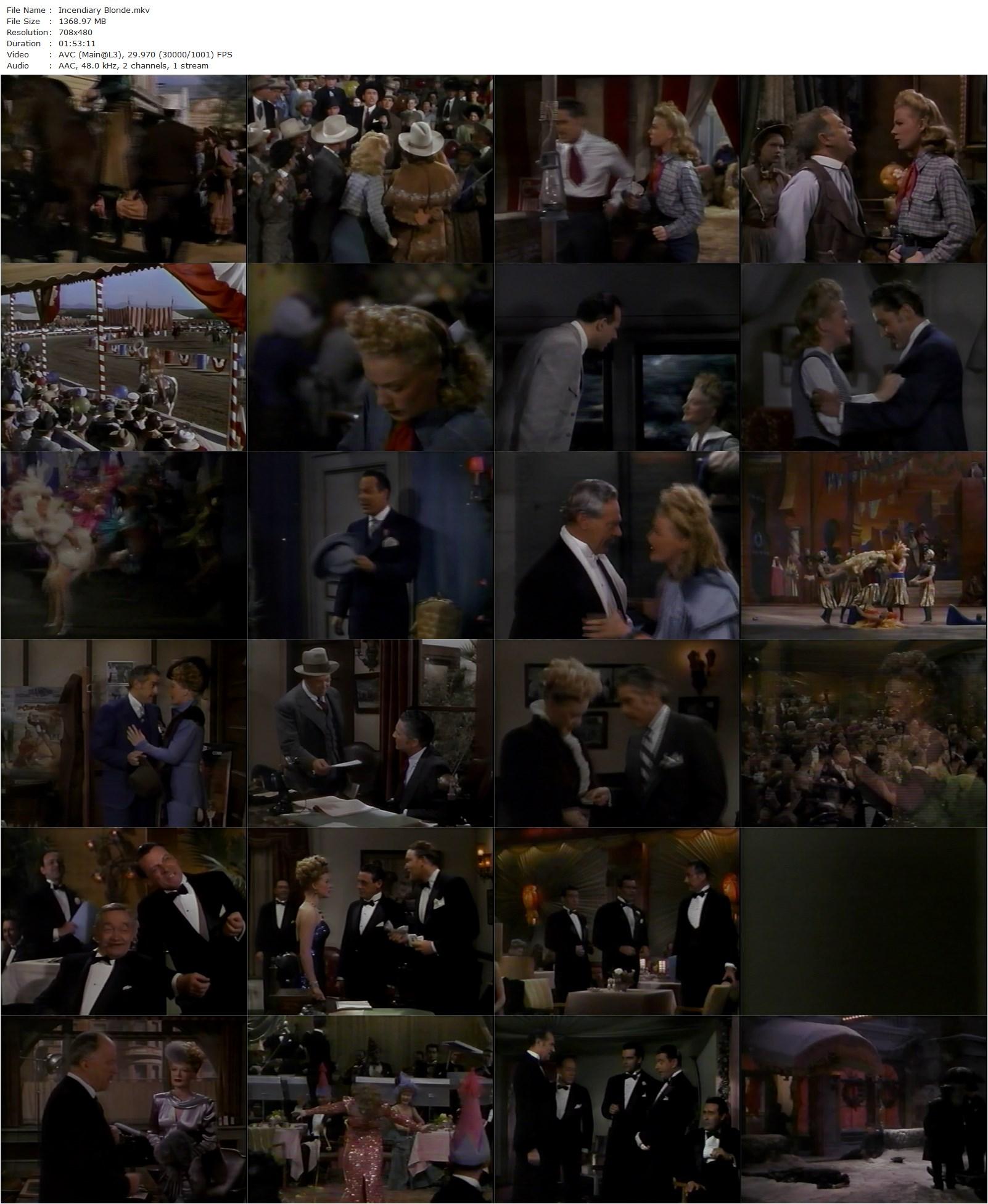 Incendiary Blonde (1945) George Marshall, Betty Hutton, Arturo de Córdova, Charles Ruggles-poster