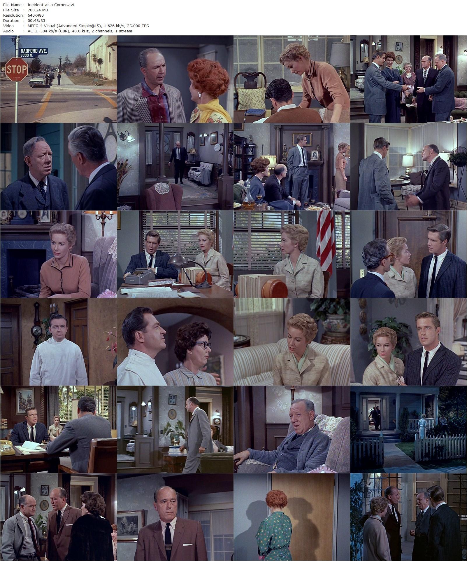 Incident at a Corner (1960) Alfred Hitchcock, Vera Miles, George Peppard, Paul Hartman-poster