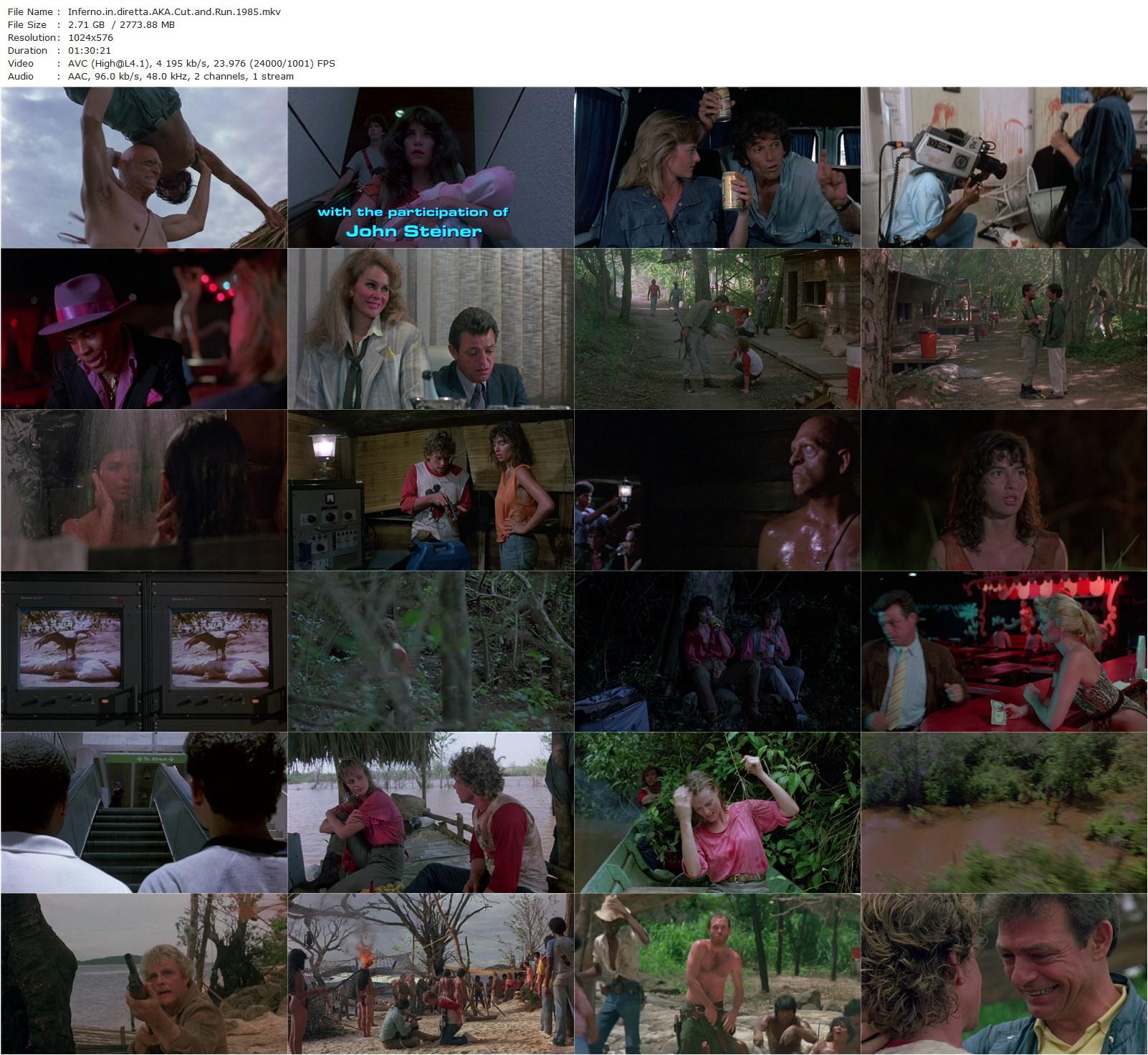 Cut and Run AKA Inferno in diretta (1984) Ruggero Deodato, Lisa Blount, Leonard Mann, Willie Aames-poster