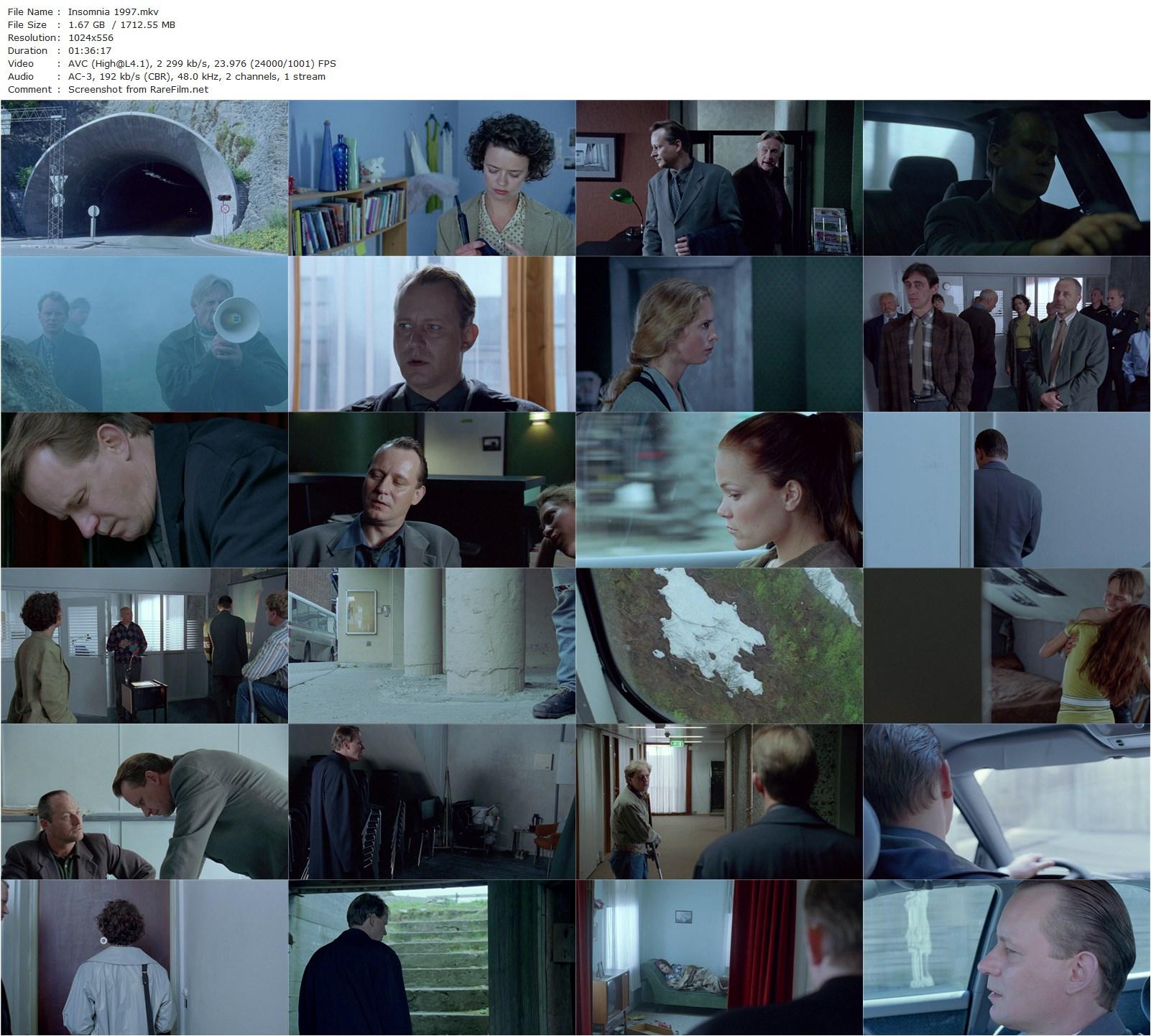 Insomnia (1997) Erik Skjoldbjærg, Stellan Skarsgård, Sverre Anker Ousdal, Maria Mathiesen-poster