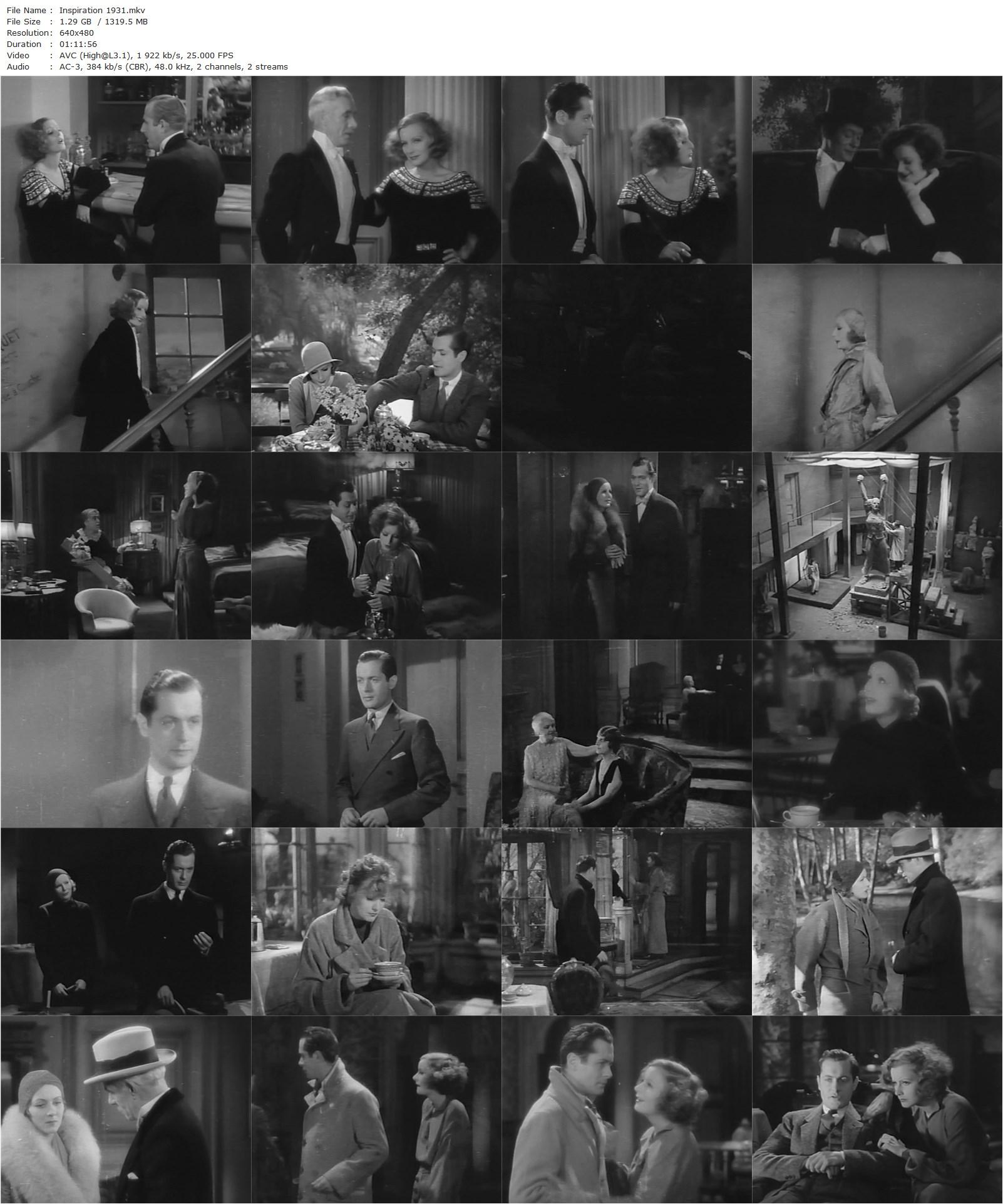 Inspiration (1931) Clarence Brown, Greta Garbo, Robert Montgomery, Lewis Stone-poster