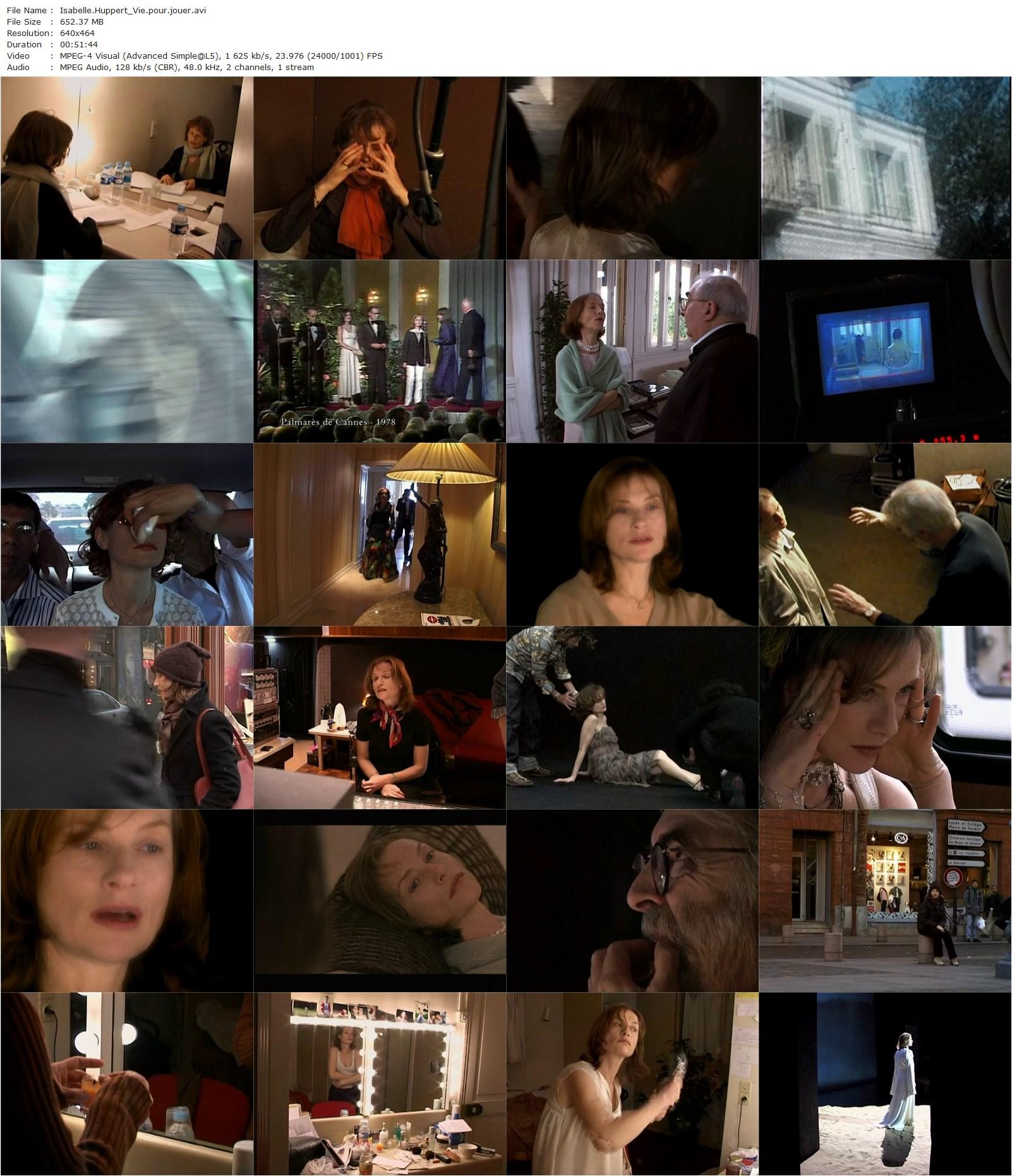 Isabelle Huppert: A Gypsy Life AKA Isabelle Huppert, une vie pour jouer (2001) Serge Toubiana, Isabelle Huppert-poster