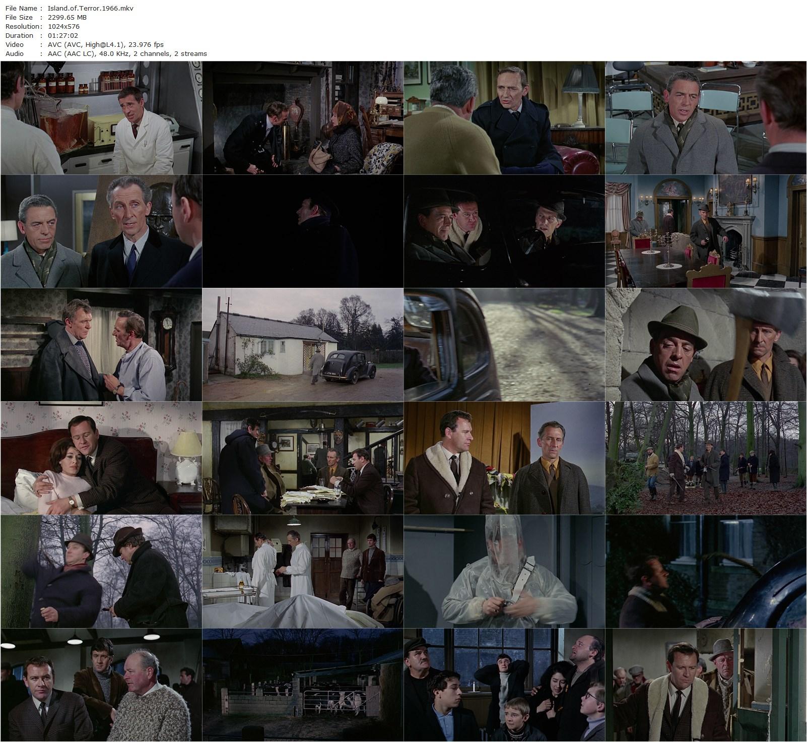 Island of Terror (1966) Terence Fisher, Peter Cushing, Edward Judd, Carole Gray-poster