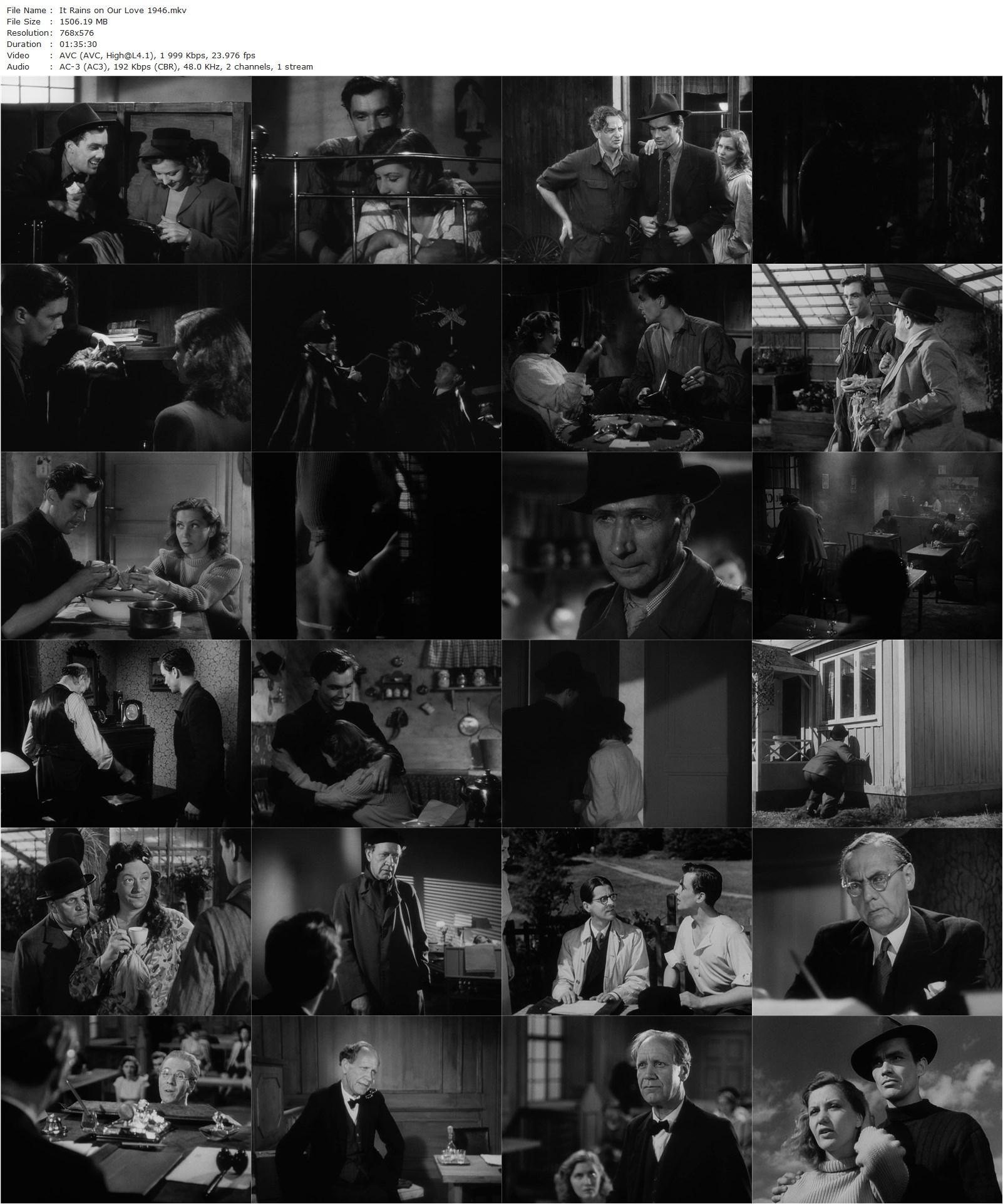 It Rains on Our Love (1946) Ingmar Bergman, Barbro Kollberg, Birger Malmsten, Gösta Cederlund-poster