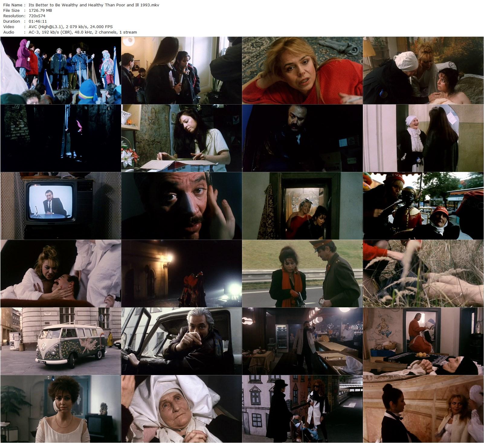 It’s Better to Be Wealthy and Healthy Than Poor and Ill AKA Lepsie byt bohaty a zdravy ako chudobny a chory (1992) Juraj Jakubisko, Deana Horváthová, Dagmar Havlová, Juraj Kukura-poster