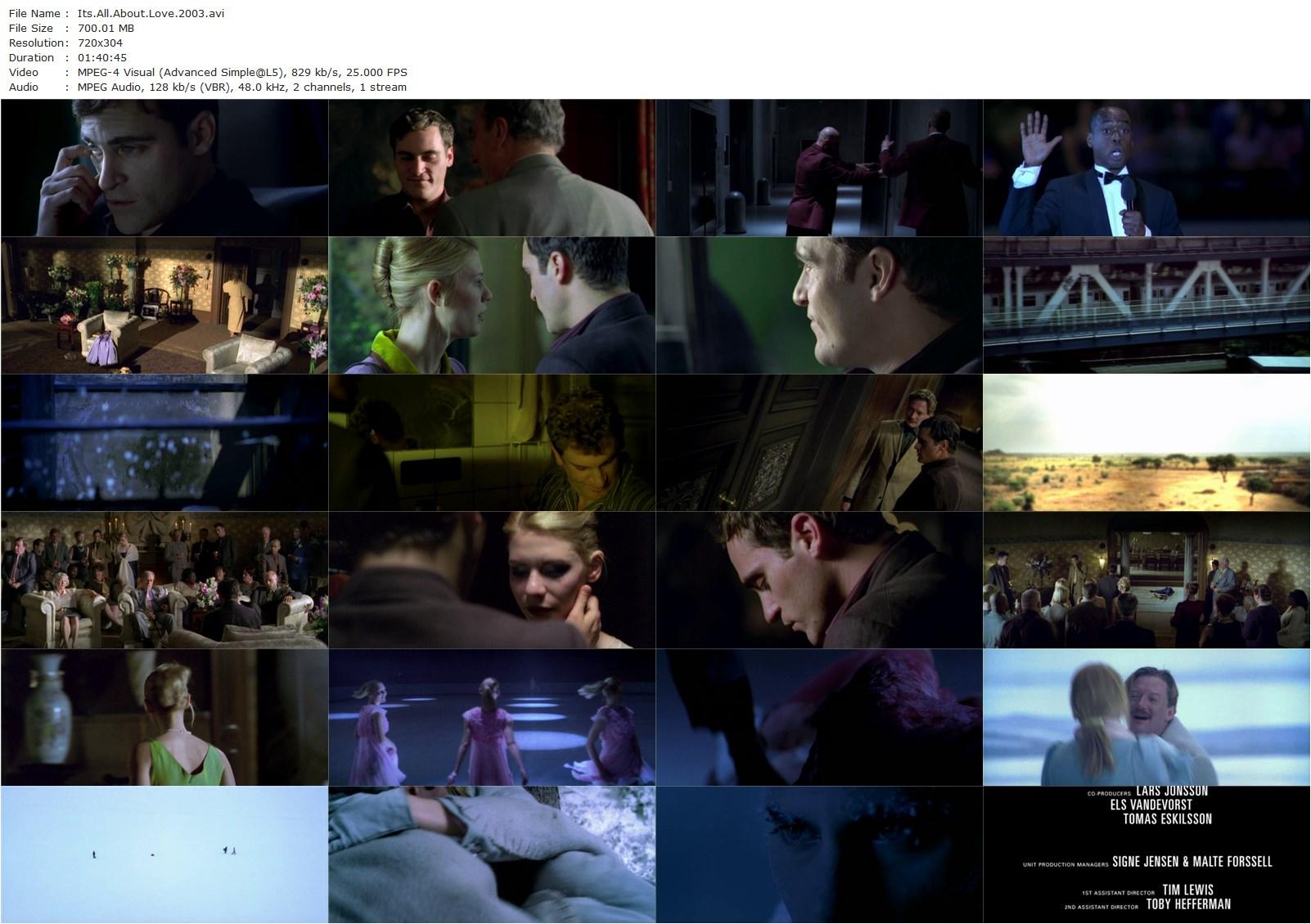 It’s All About Love (2003) Thomas Vinterberg, Joaquin Phoenix, Claire Danes, Sean Penn-poster