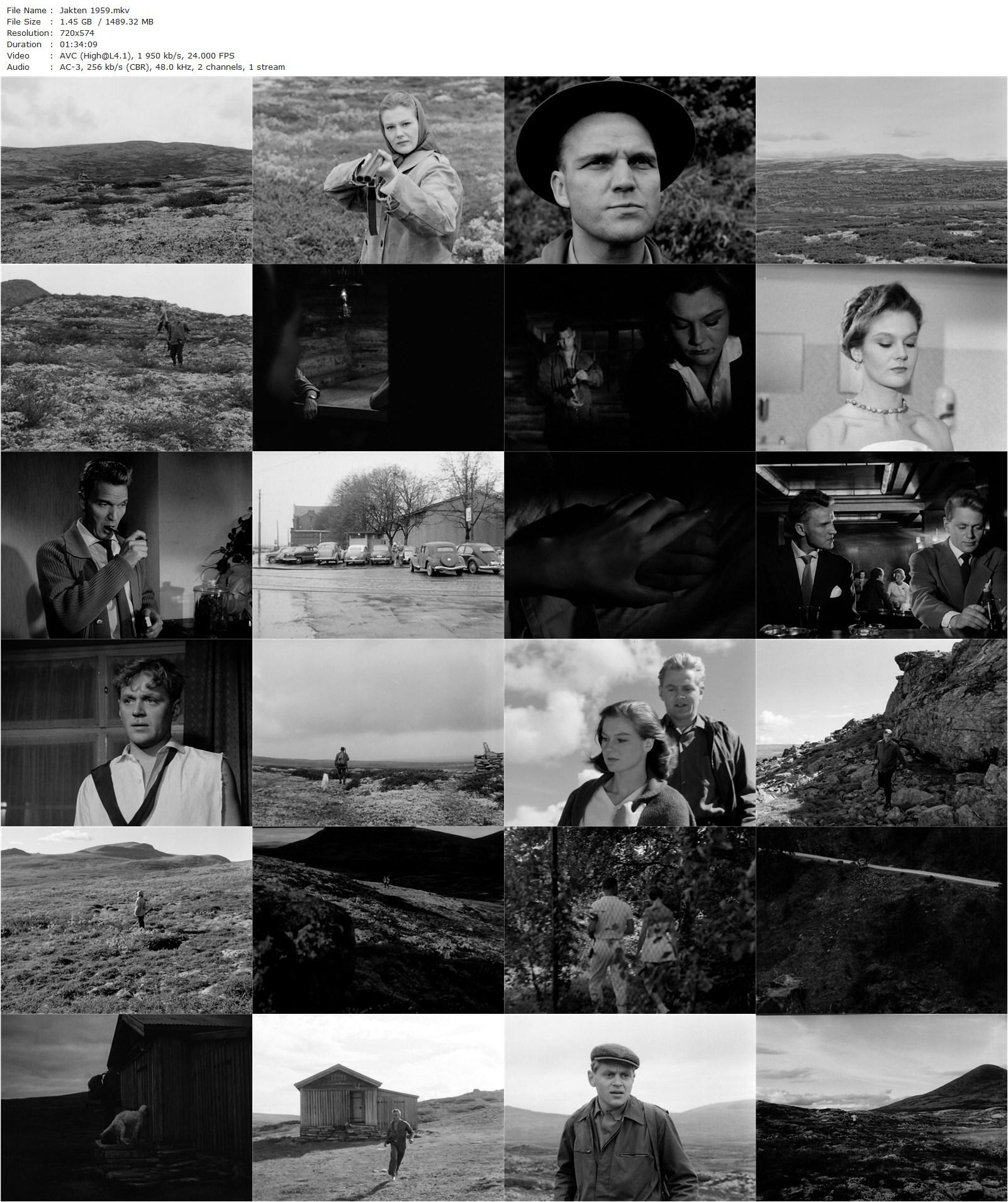 The Chasers AKA Jakten (1959) Erik Løchen, Rolf Søder, Bente Børsum, Tor Stokke-poster