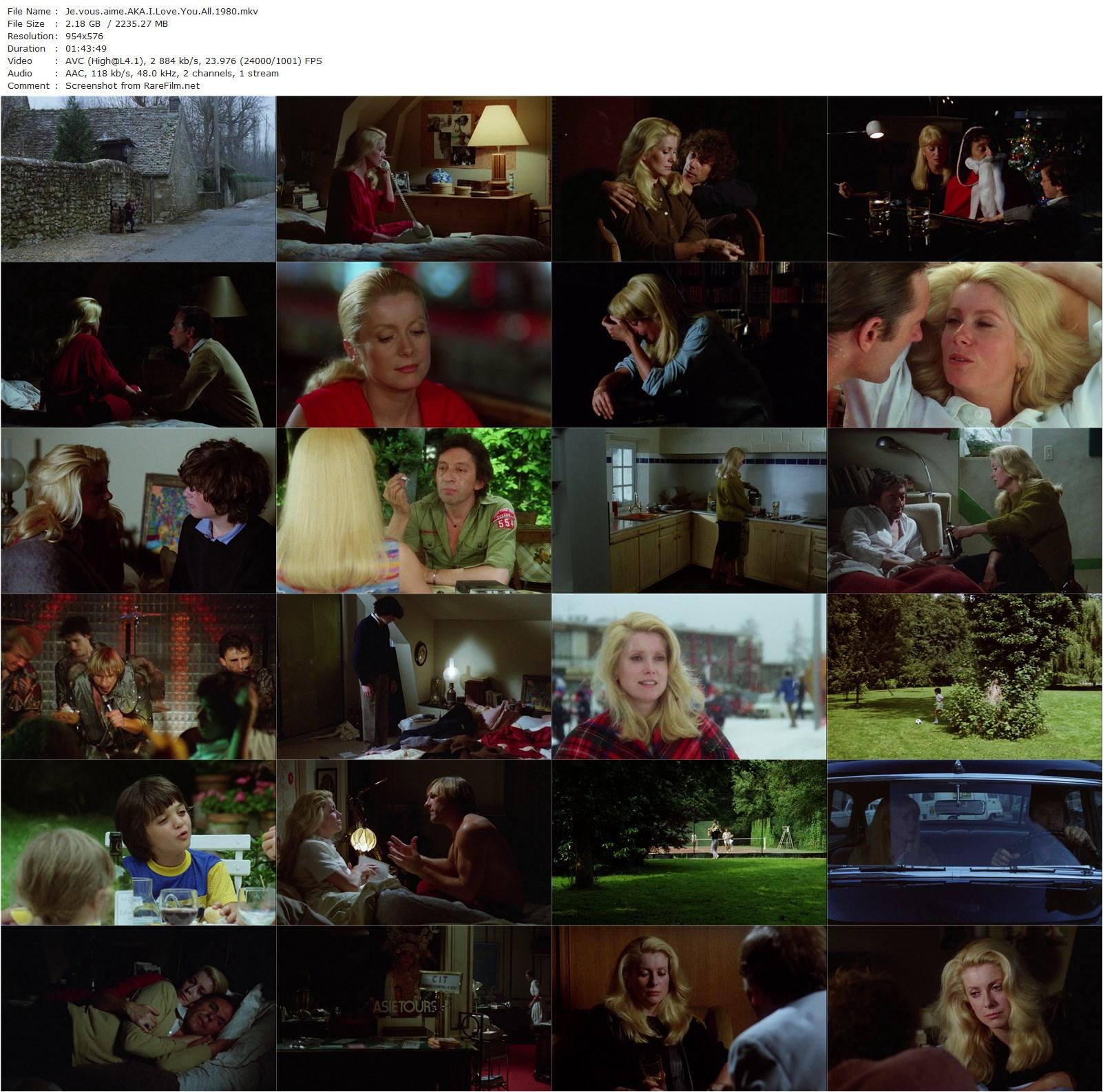 I Love You All / Je vous aime (1980) Claude Berri, Catherine Deneuve, Jean-Louis Trintignant, Gérard Depardieu-poster