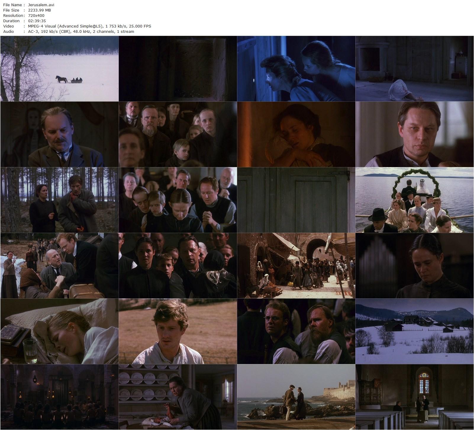 Jerusalem (1996) Bille August, Maria Bonnevie, Ulf Friberg, Pernilla August-poster