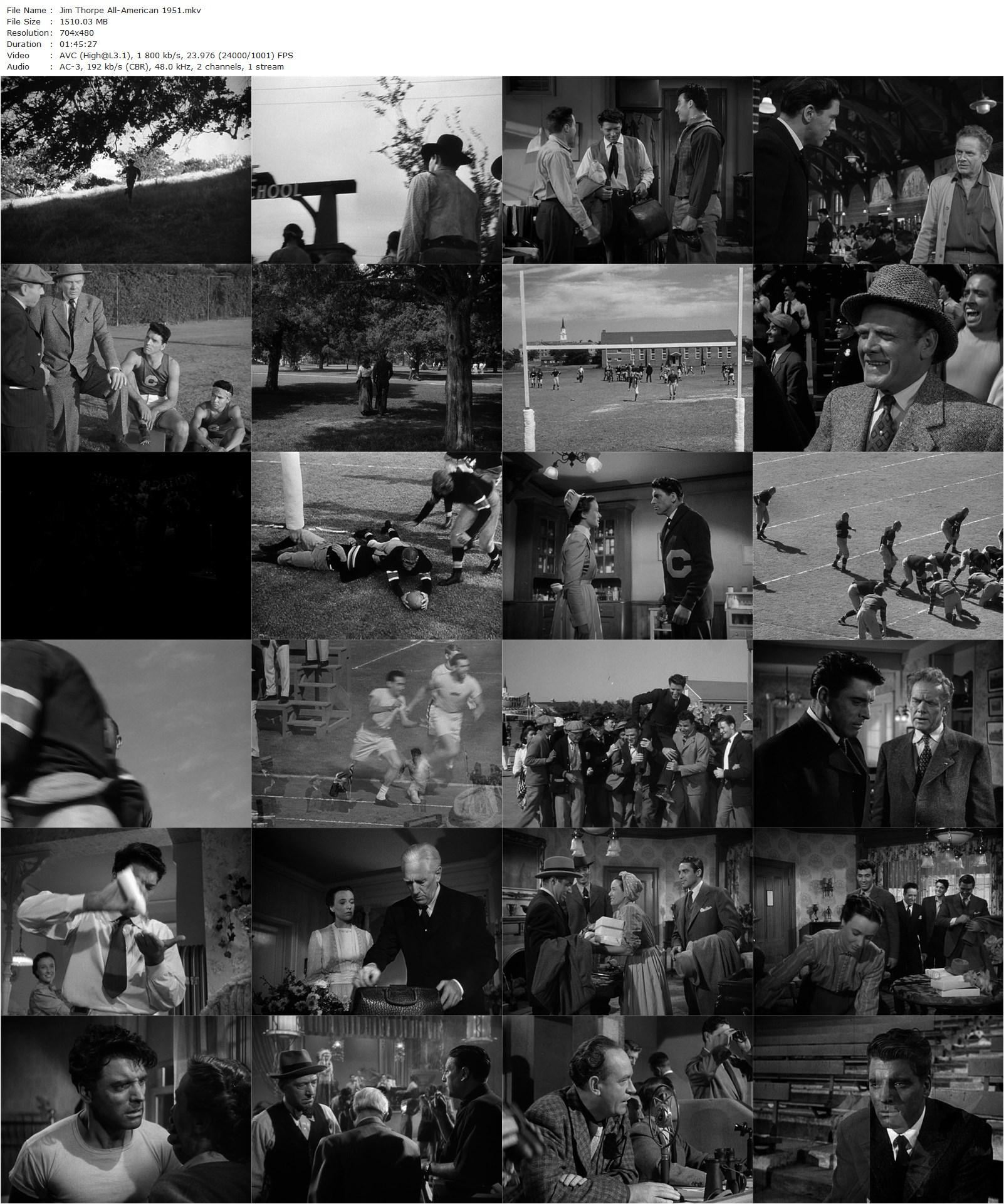 Jim Thorpe – All-American (1951) Michael Curtiz, Burt Lancaster, Charles Bickford, Steve Cochran-poster