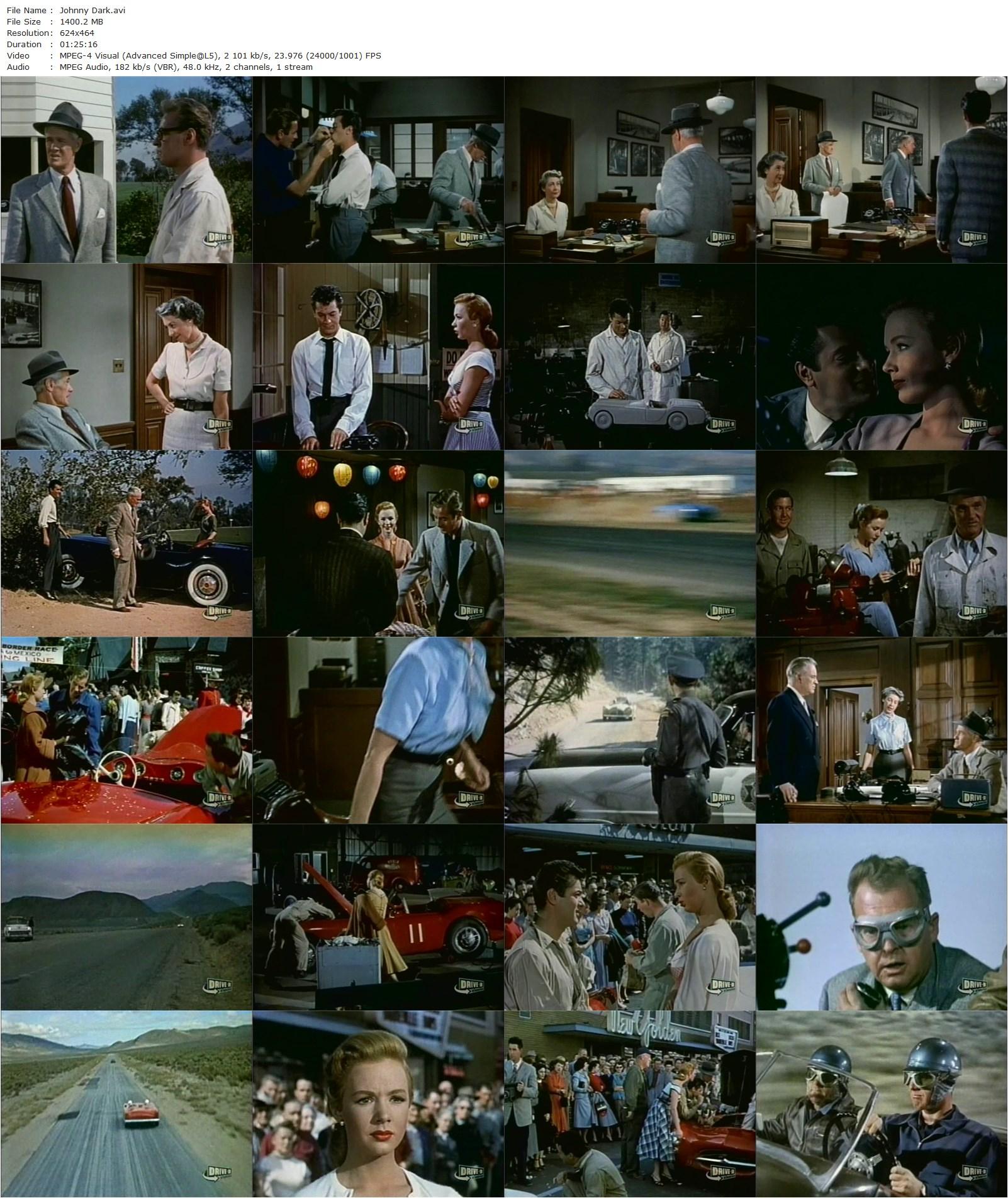 Johnny Dark (1954) George Sherman, Tony Curtis, Piper Laurie, Don Taylor-poster