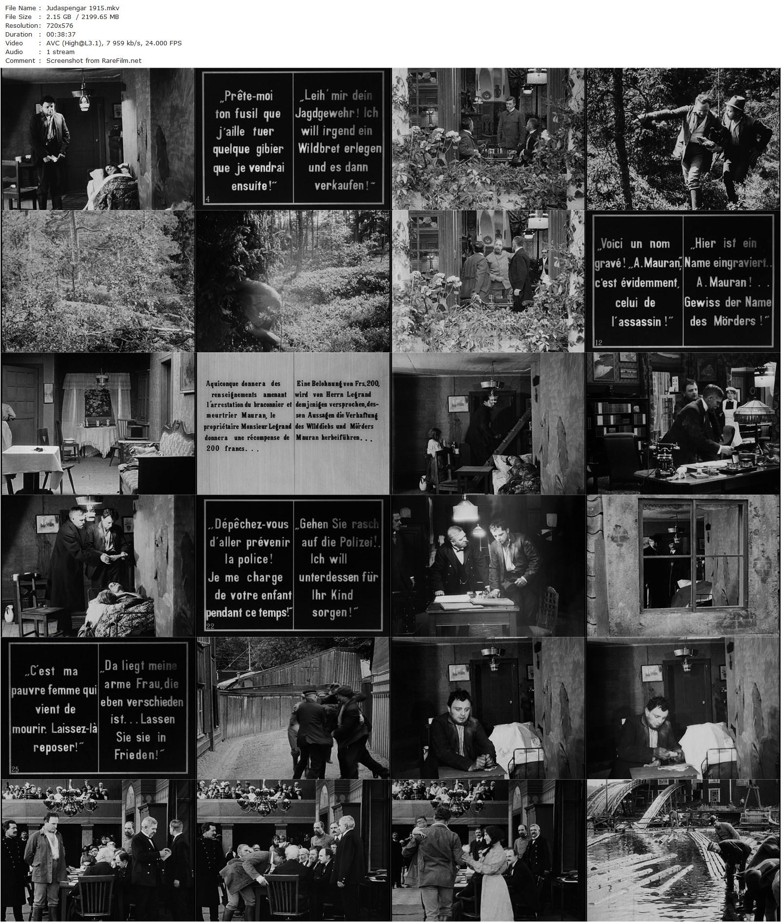 The Price of Betrayal / Judaspengar (1915) Victor Sjöström, Egil Eide, John Ekman, Kaja Eide Norena-poster