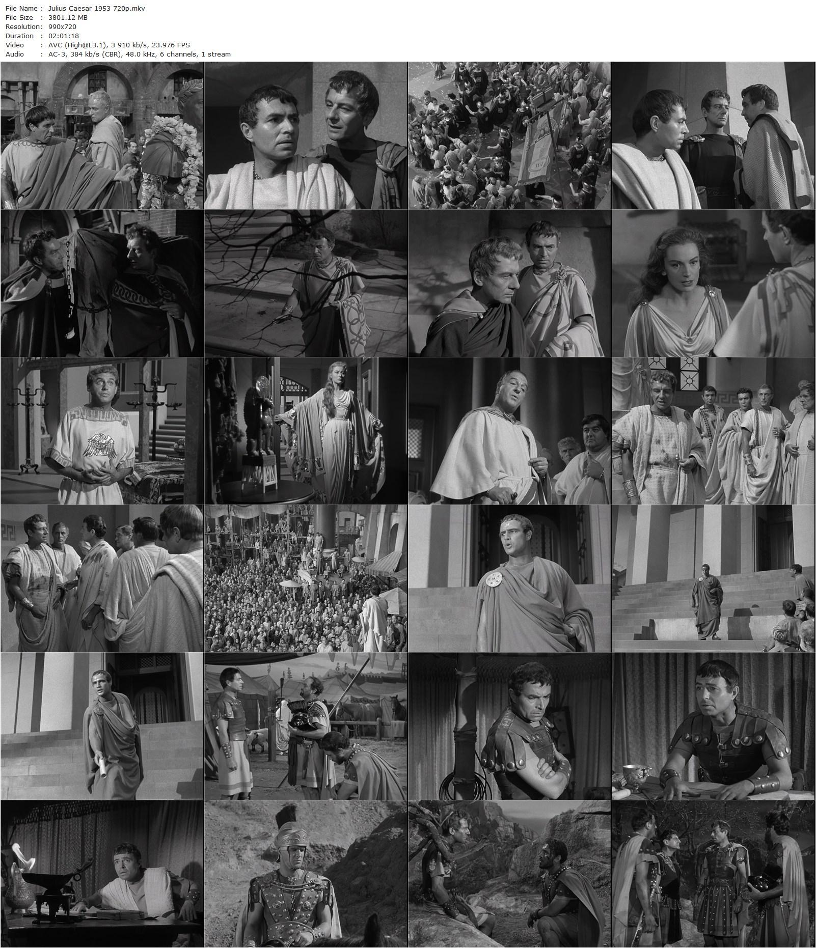 Julius Caesar (1953) Joseph L. Mankiewicz, Louis Calhern, Marlon Brando, James Mason-poster