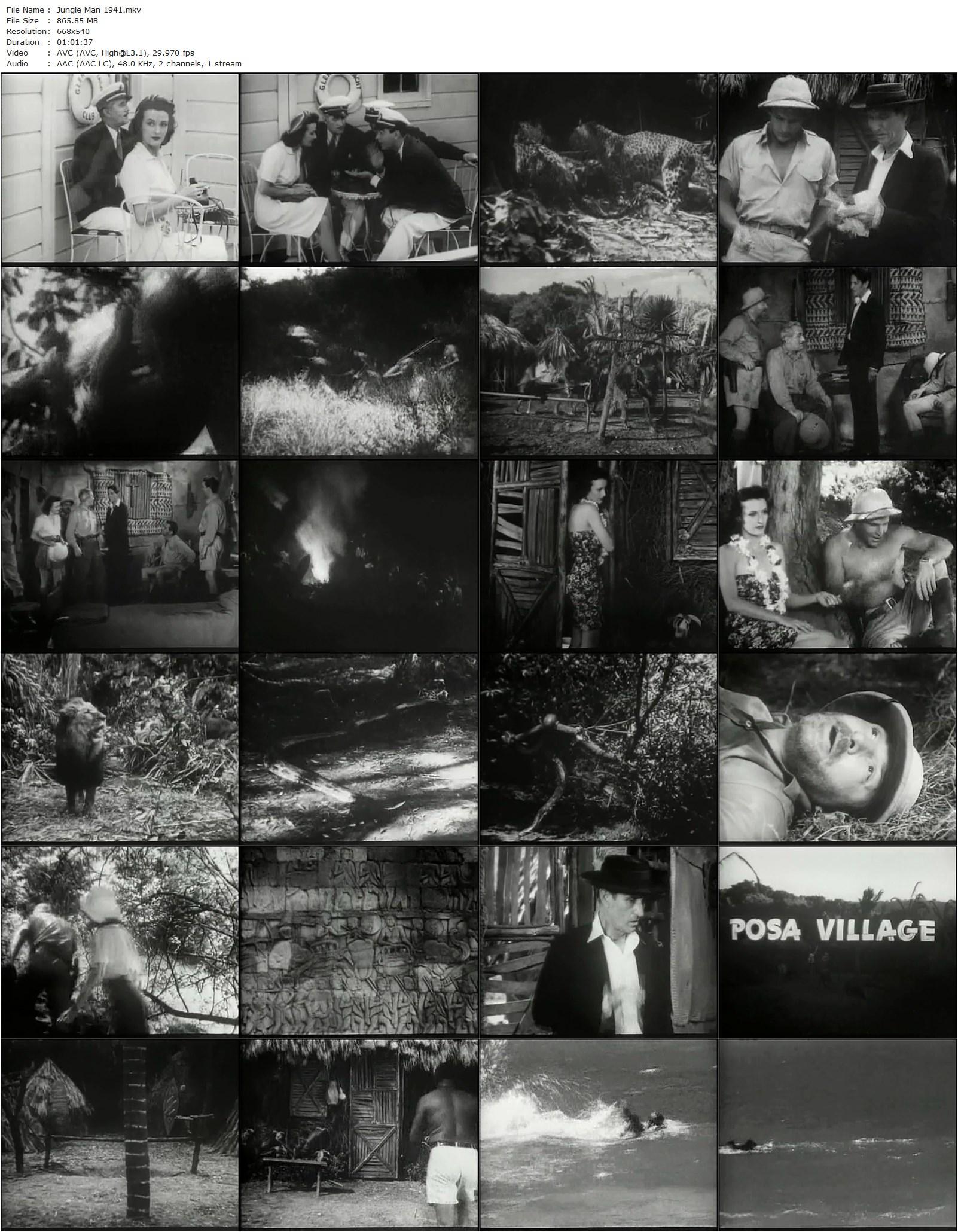 Jungle Man (1941) Harry L. Fraser, Buster Crabbe, Charles Middleton, Sheila Darcy-poster