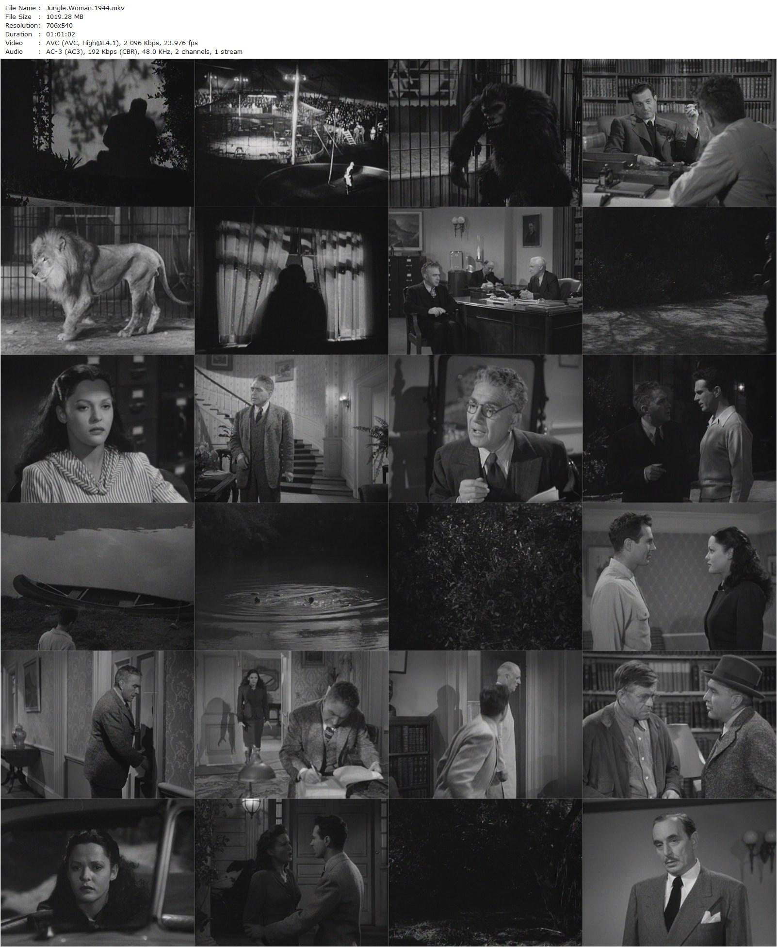 Jungle Woman (1944) Reginald Le Borg, Evelyn Ankers, J. Carrol Naish, Samuel S. Hinds-poster