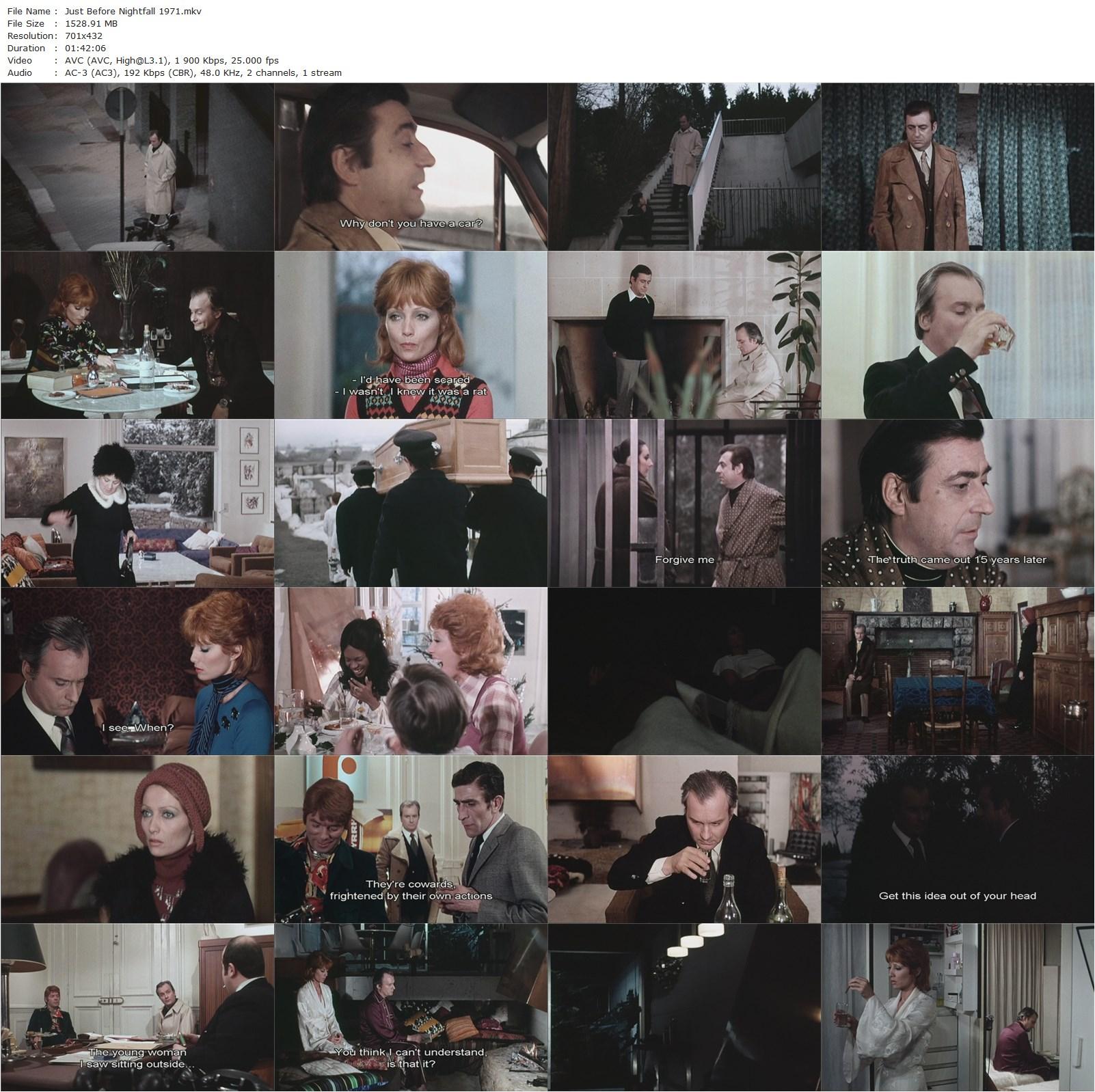 Just Before Nightfall (1971) Claude Chabrol, Celia, Marina Ninchi, Michel Bouquet-poster