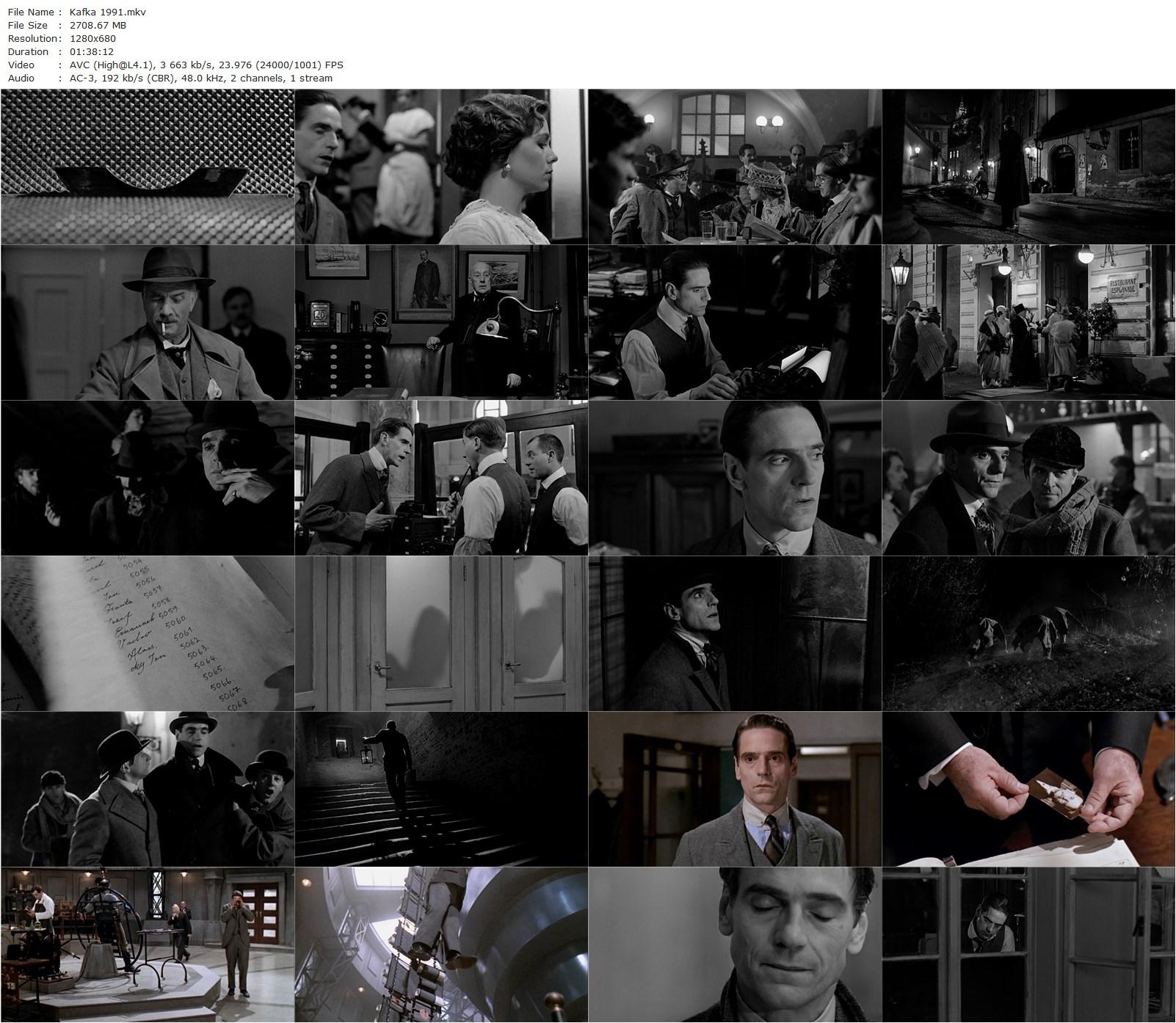 Kafka (1991) Steven Soderbergh, Jeremy Irons, Theresa Russell, Joel Grey-poster