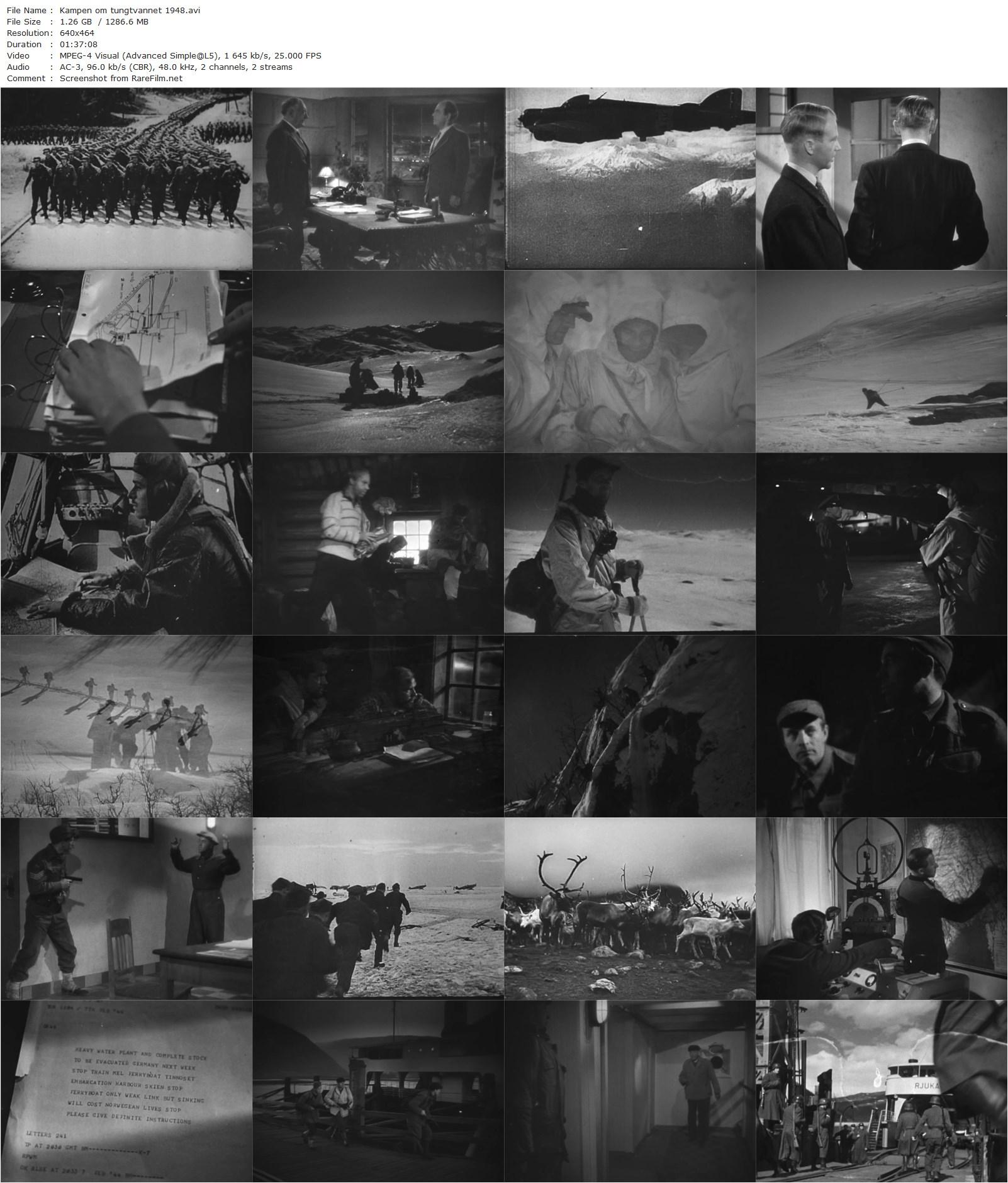 Operation Swallow: The Battle for Heavy Water / Kampen om tungtvannet (1948) Jean Dréville, Titus Vibe-Müller, Jens A. Poulsson, Johannes Eckhoff, Arne Kjelstrup-poster