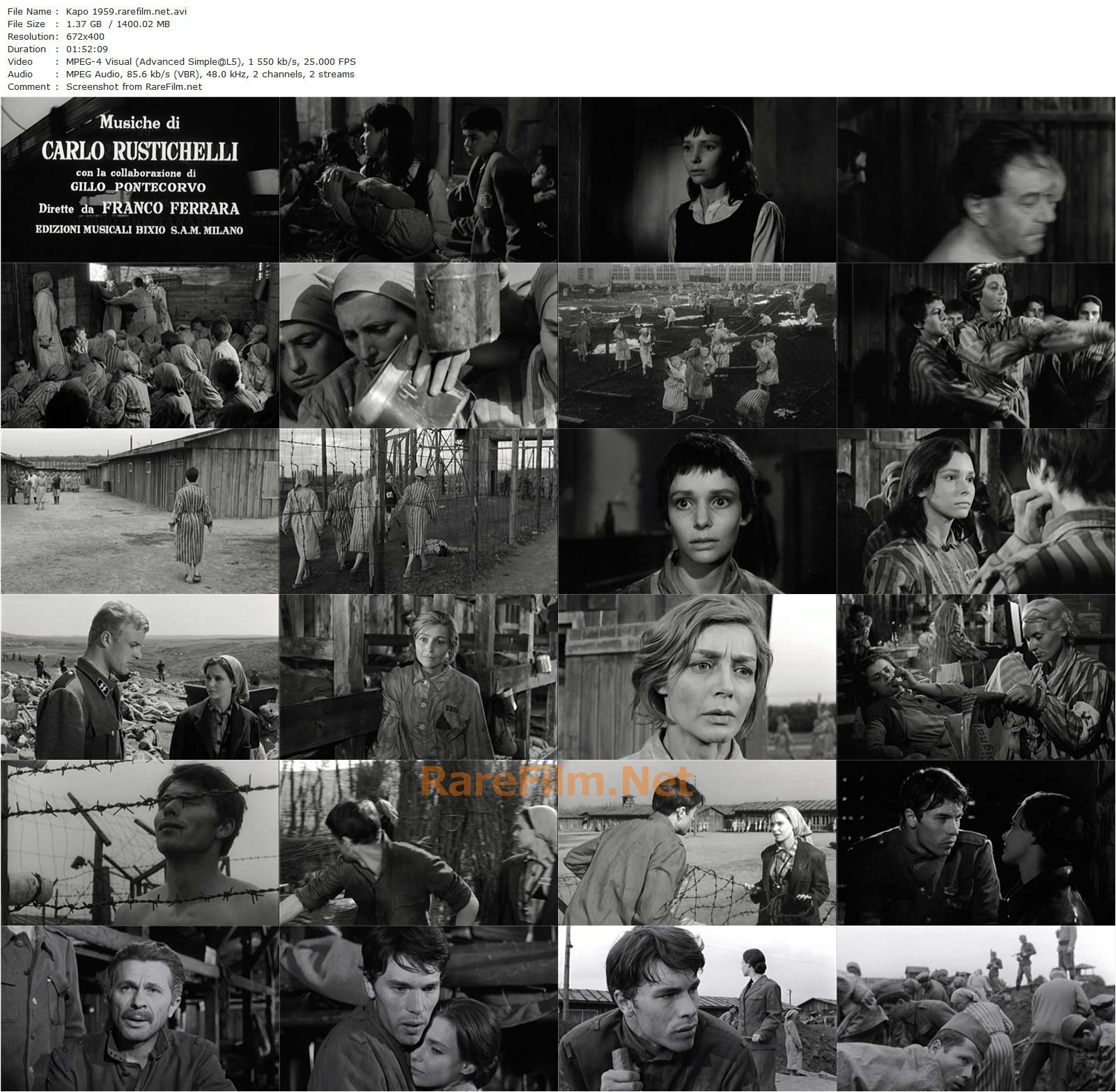 Kapò (1960) Gillo Pontecorvo, Susan Strasberg, Laurent Terzieff, Emmanuelle Riva-poster