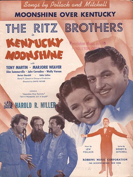 Kentucky Moonshine (1938) David Butler, Harry Ritz, Jimmy Ritz, Al Ritz