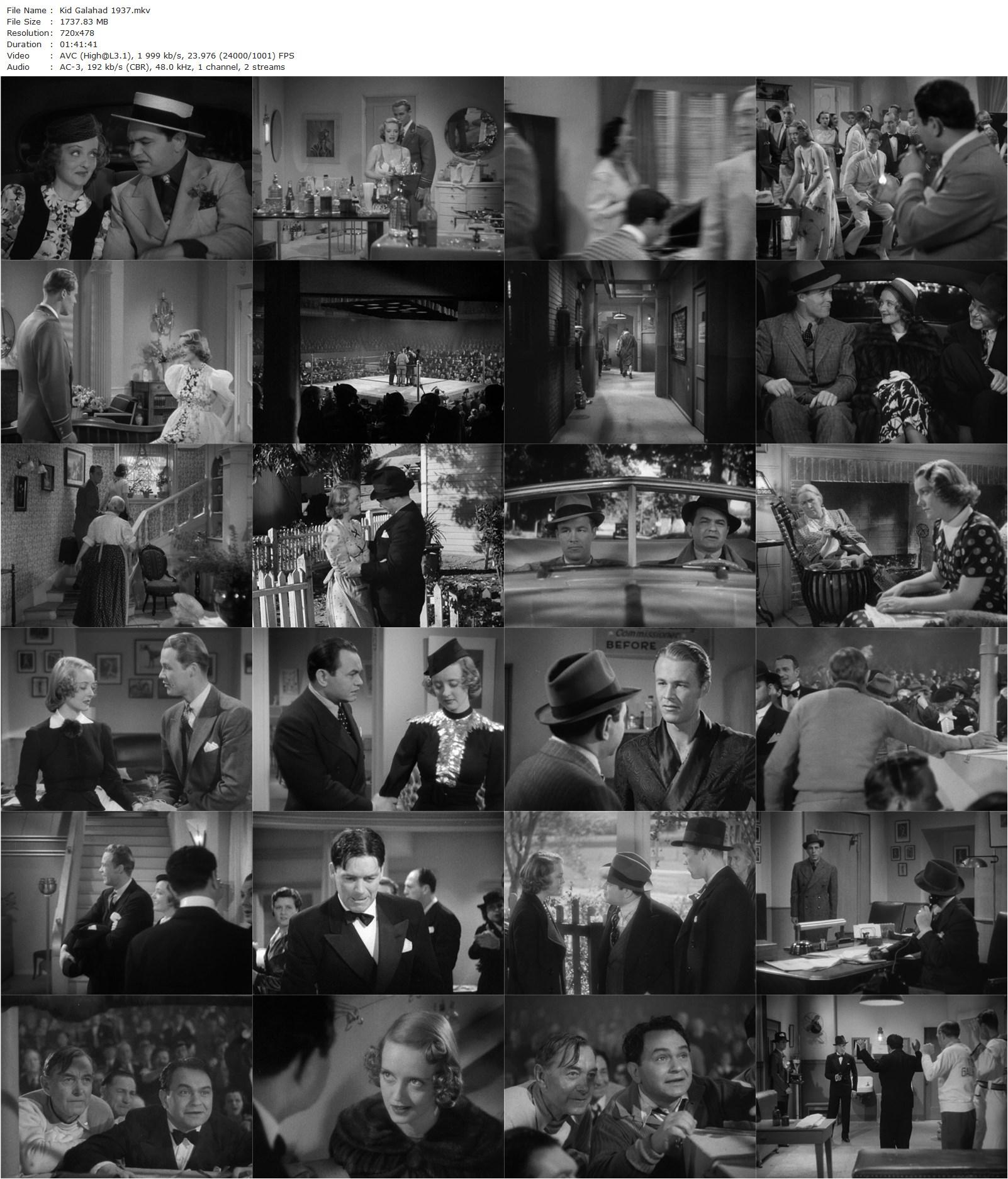 Kid Galahad (1937) Michael Curtiz, Edward G. Robinson, Bette Davis, Humphrey Bogart-poster