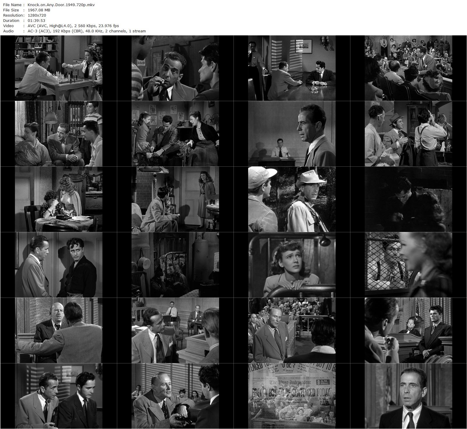 Knock on Any Door (1949) Nicholas Ray, Humphrey Bogart, John Derek, George Macready-poster