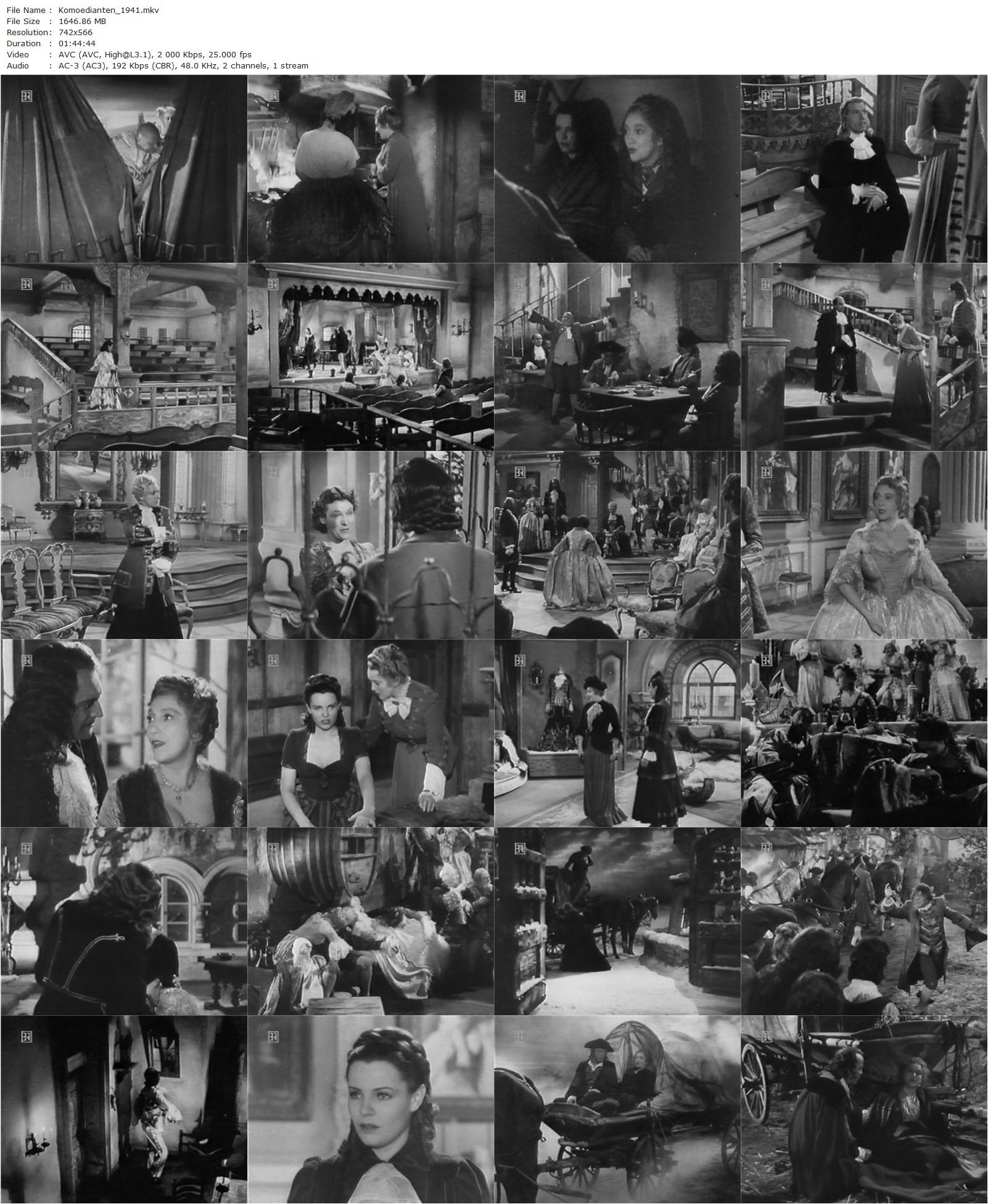 The Comedians (1941) Georg Wilhelm Pabst, Käthe Dorsch, Hilde Krahl, Henny Porten-poster