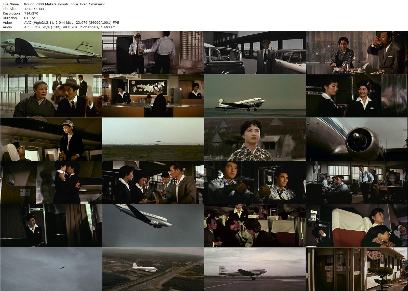 Altitude 7000 Meters: Four Hours of Terror AKA Kôdo nanasen metoru: kyôfu no yojikan (1959) Tsuneo Kobayashi, Ken Takakura, Kenji Imai, Naoko Kubo-poster