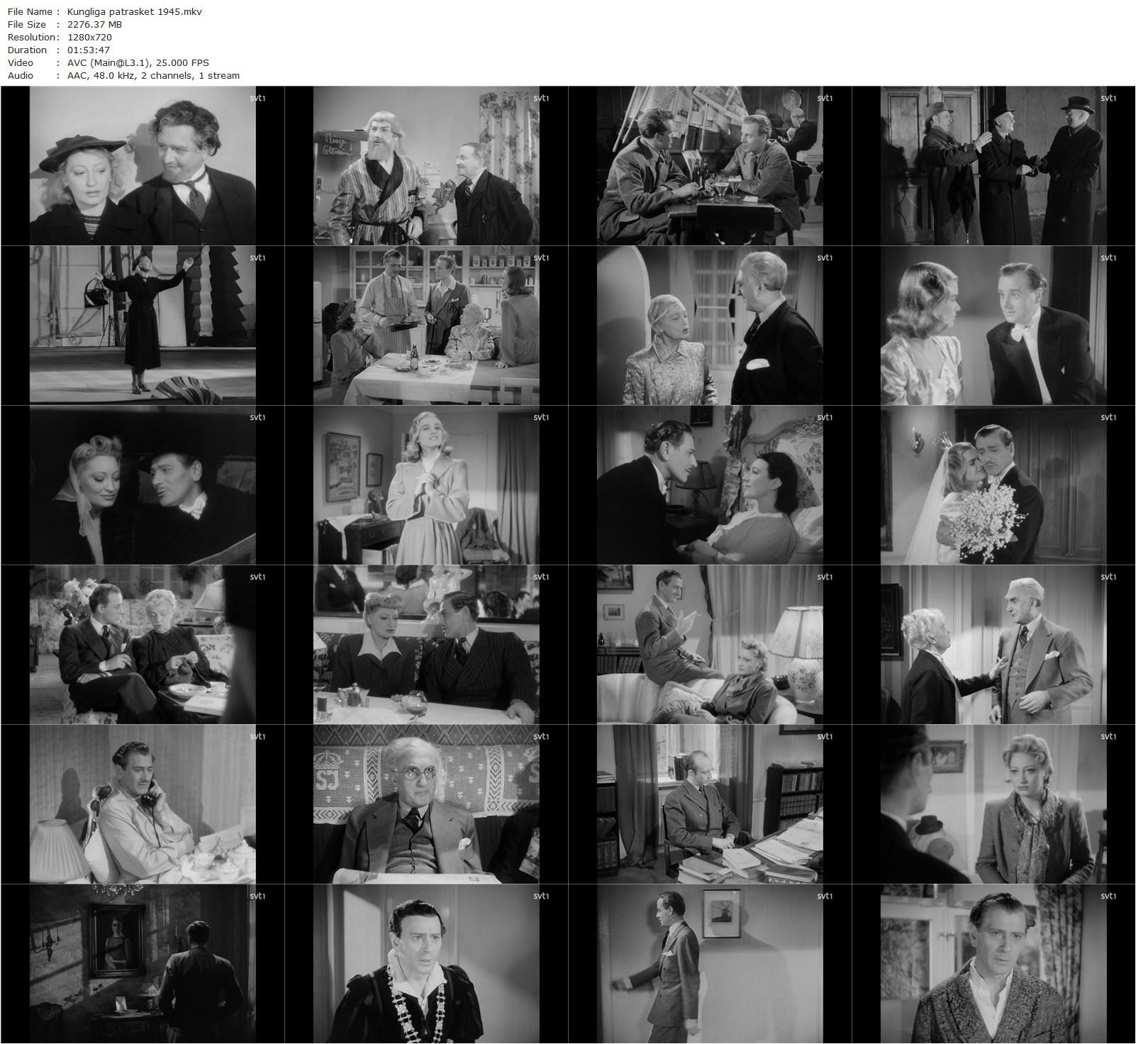 The Royal Rabble (1945) Hasse Ekman, Edvin Adolphson-poster