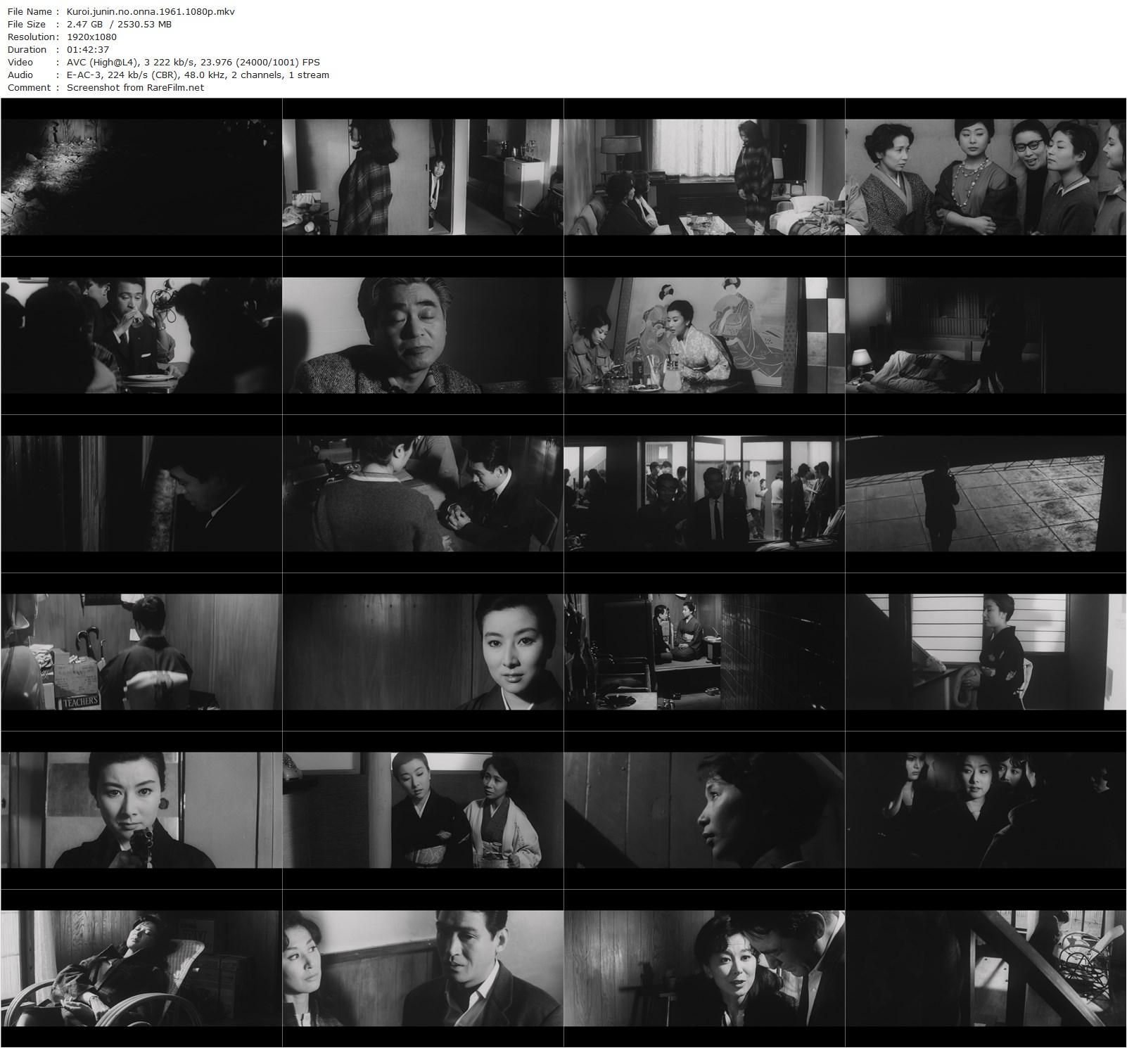 Ten Black Women / Kuroi jûnin no onna (1961) Kon Ichikawa, Fujiko Yamamoto, Keiko Kishi, Tamao Nakamura-poster