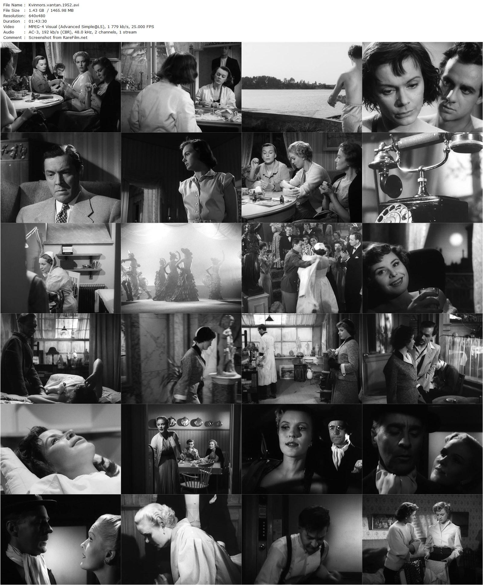 Secrets of Women (1952) Ingmar Bergman, Anita Björk, Eva Dahlbeck, Maj-Britt Nilsson-poster