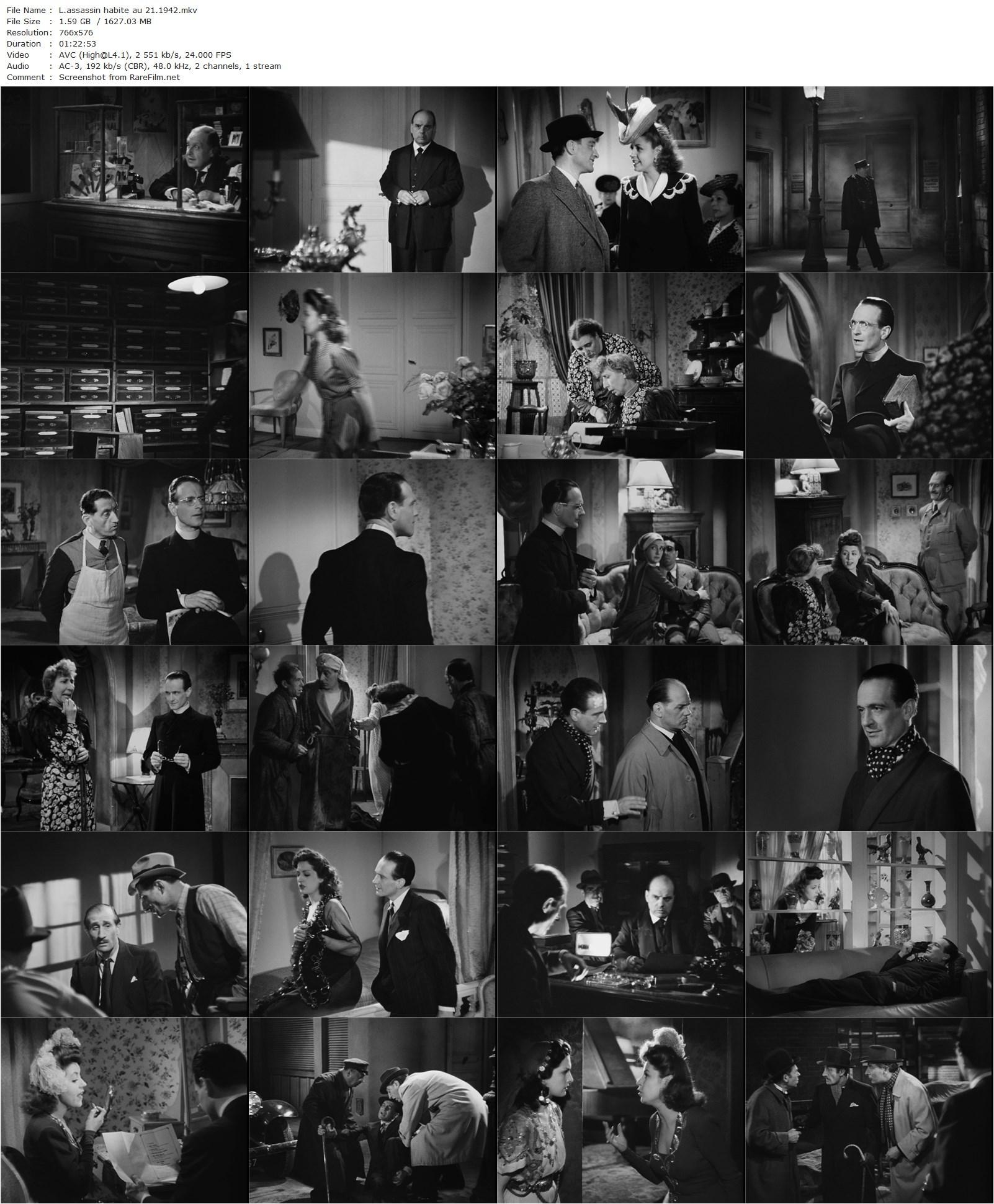 The Murderer Lives at Number 21 / L’assassin habite… au 21 (1942) Henri-Georges Clouzot, Pierre Fresnay, Suzy Delair, Jean Tissier-poster