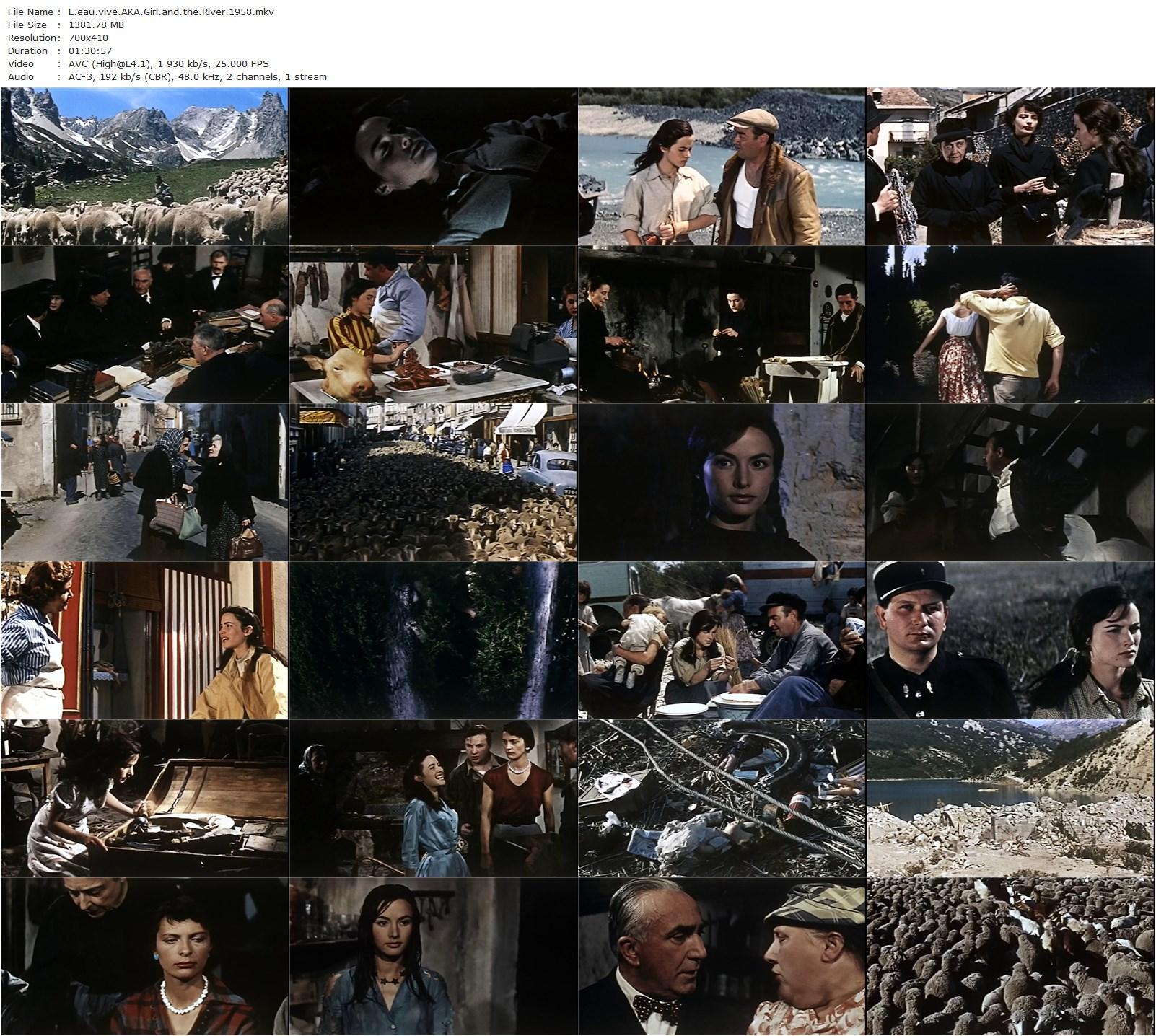 Girl and the River AKA L’eau vive (1958) François Villiers, Pascale Audret, Charles Blavette, Henri Arius-poster