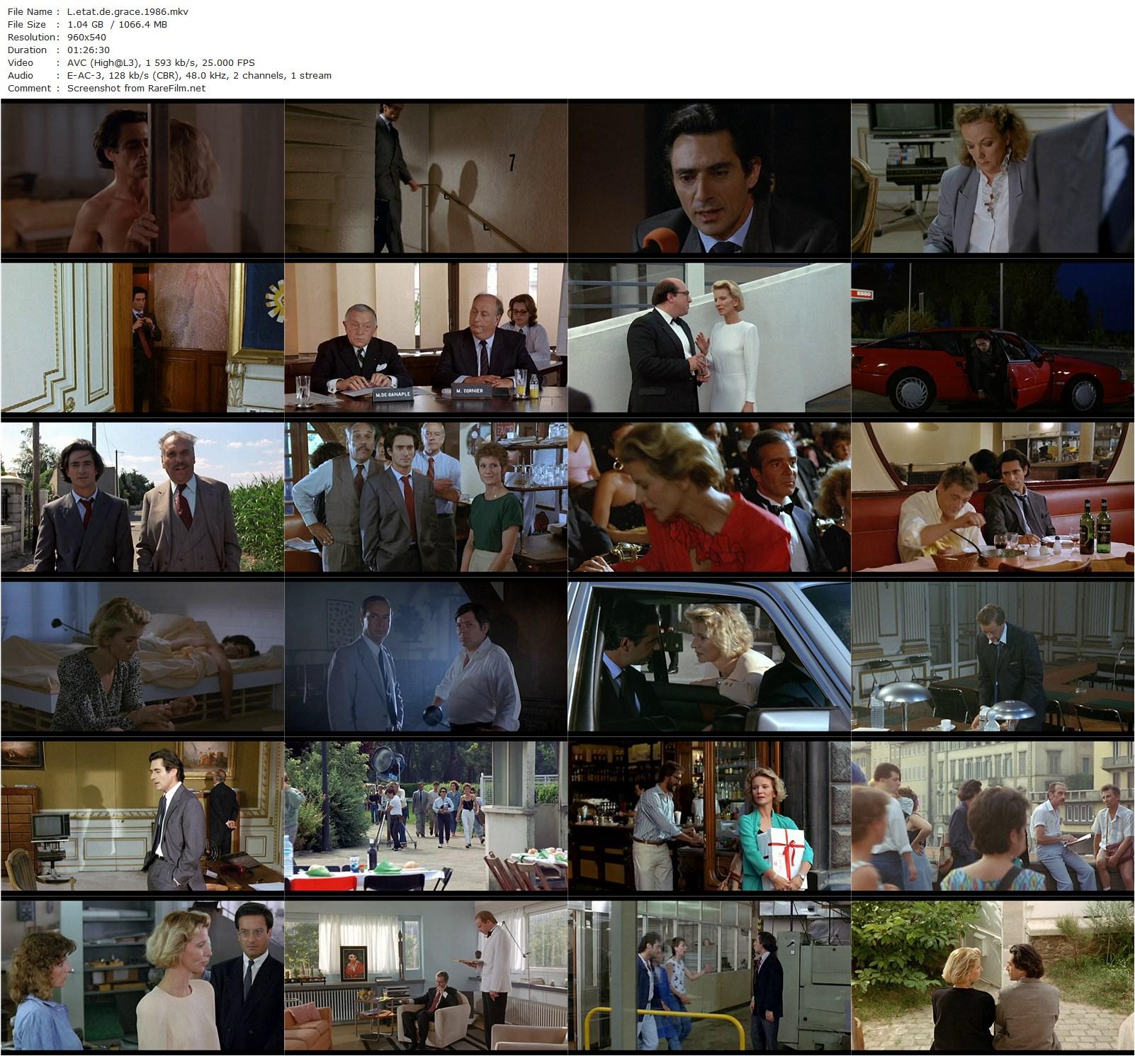 State of Grace / L’état de grâce (1986) Jacques Rouffio, Nicole Garcia, Sami Frey, Pierre Arditi-poster