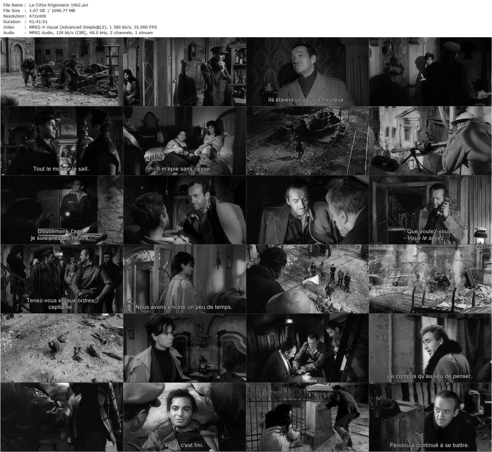 Conquered City AKA La città prigioniera (1962) Joseph Anthony, David Niven, Lea Massari, Ben Gazzara-poster