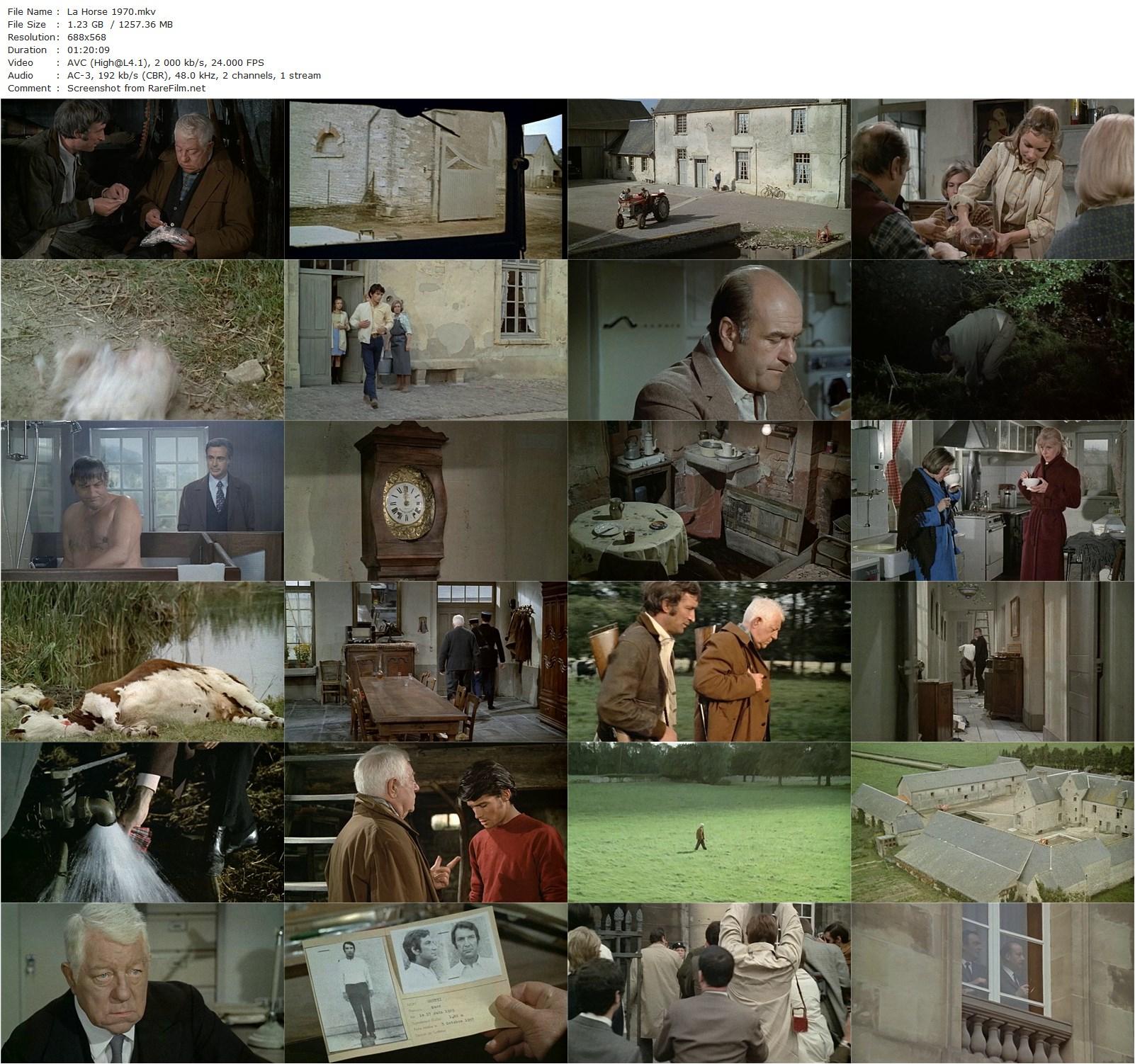 The Horse / La Horse (1970) Pierre Granier-Deferre, Jean Gabin, Danièle Ajoret, Michel Barbey-poster