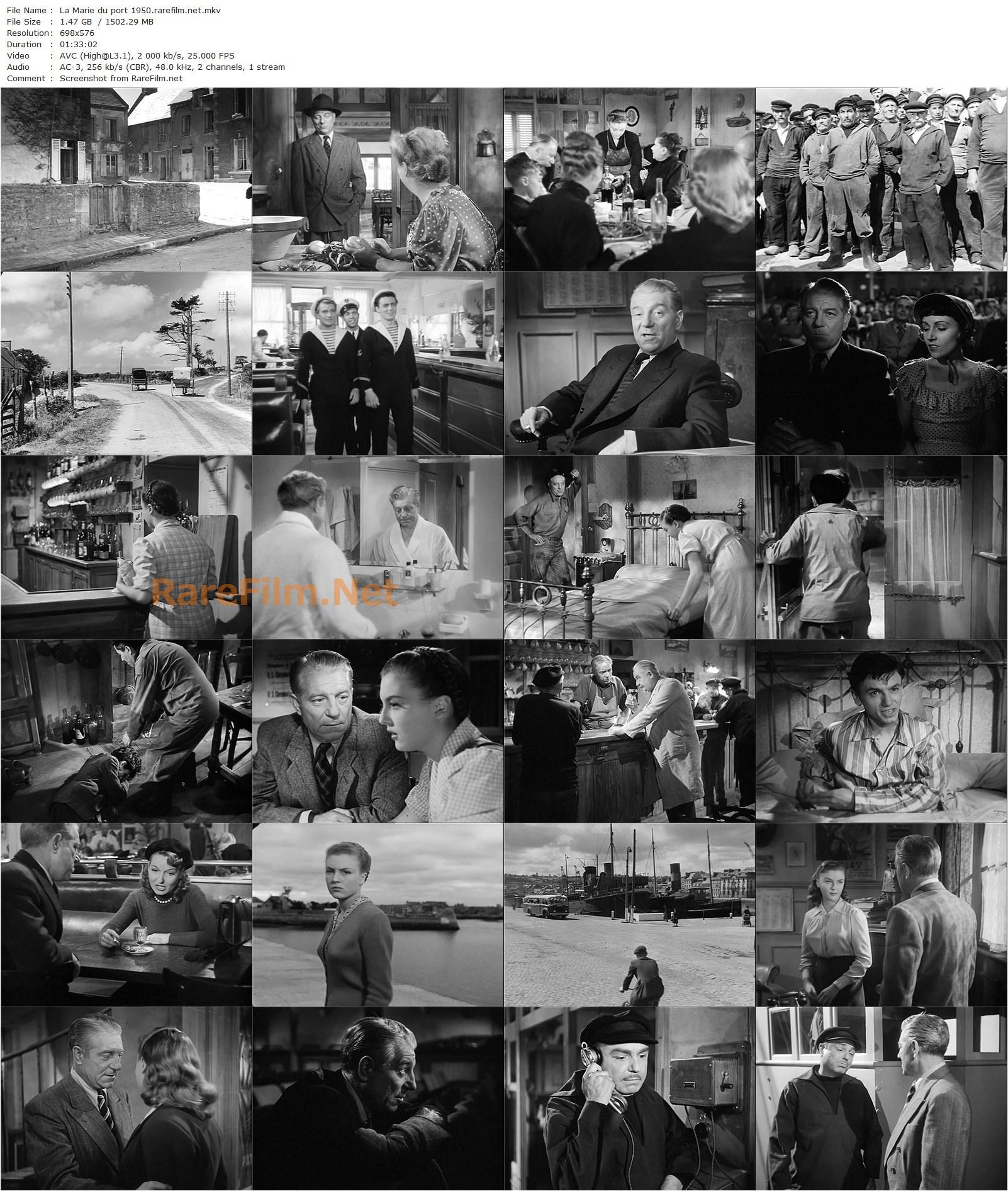 Marie of the Port / La Marie du Port (1950) Marcel Carné, Jean Gabin, Blanchette Brunoy, Nicole Courcel-poster