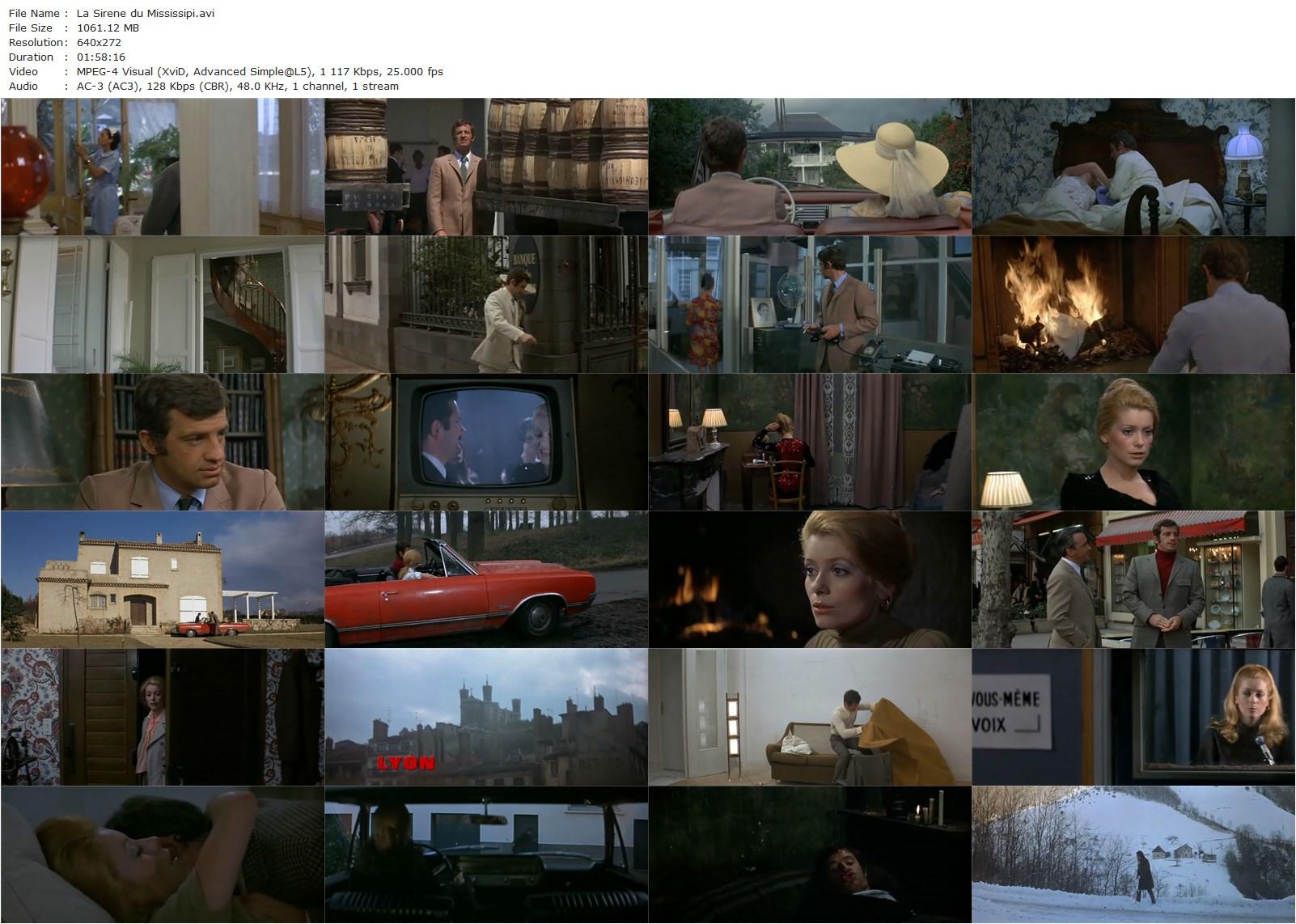 Mississippi Mermaid (1969) François Truffaut, Catherine Deneuve, Jean-Paul Belmondo, Nelly Borgeaud-poster