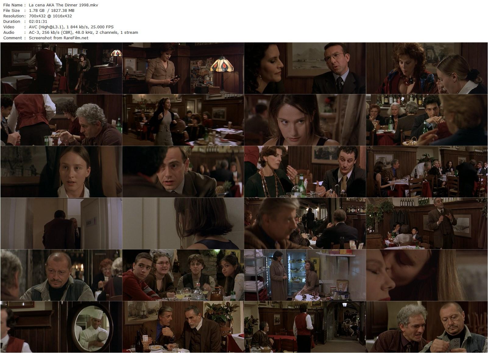 The Dinner / La cena (1998) Ettore Scola, Fanny Ardant, Antonio Catania, Francesca d’Aloja-poster