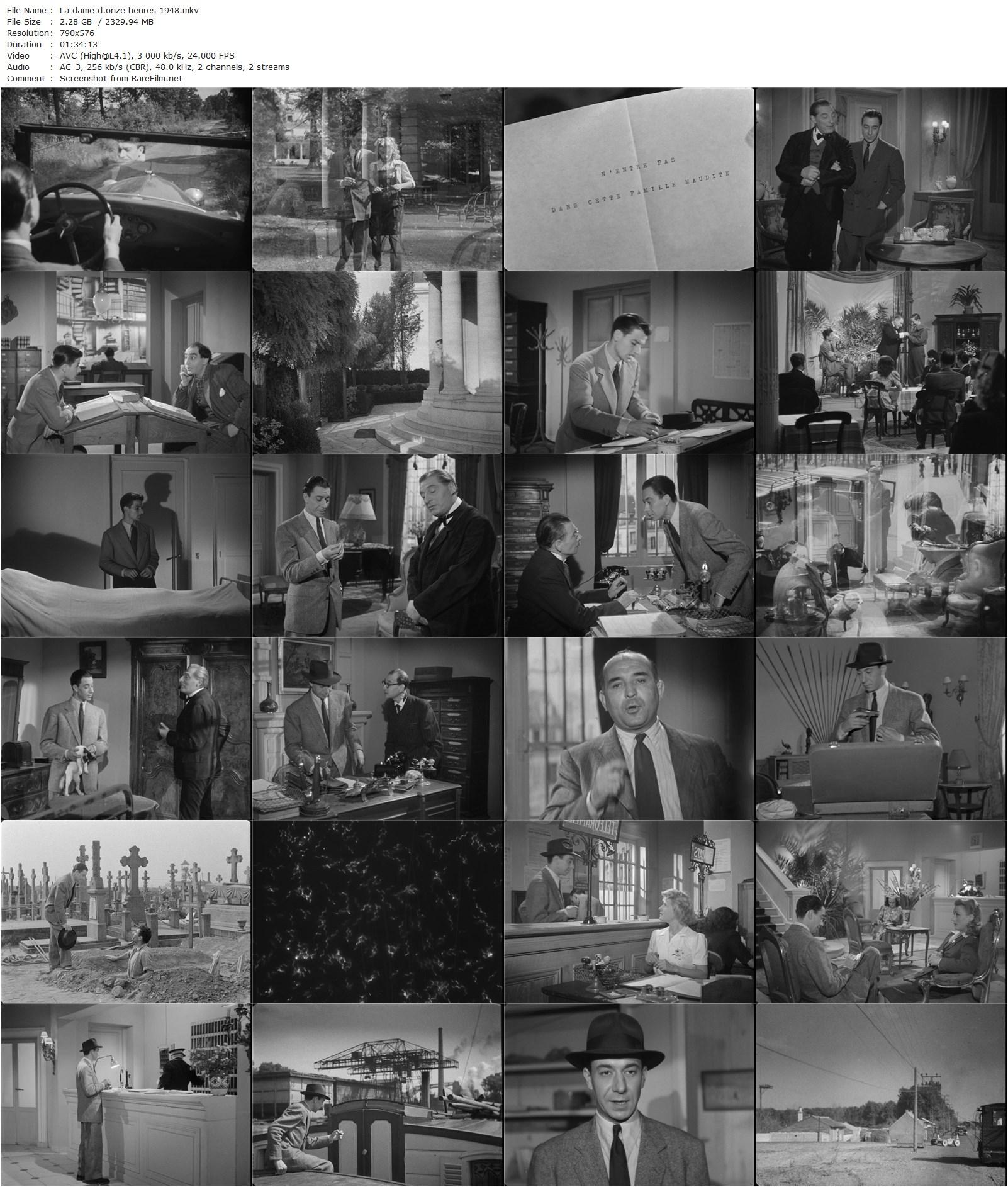 The Eleven O’Clock Woman / La dame d’onze heures (1948) Jean Devaivre, Paul Meurisse, Micheline Francey, Gilbert Gil-poster