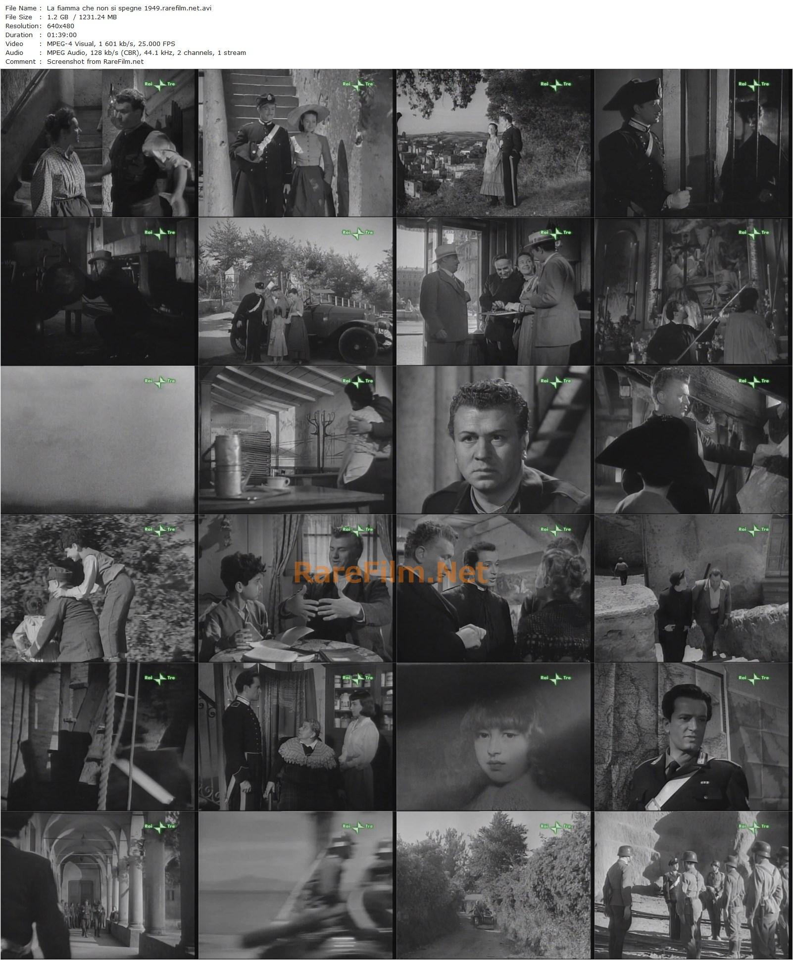 The Flame that Never Dies / Fiamma che non si spegne (1949) Vittorio Cottafavi, Gino Cervi, María Denis, Leonardo Cortese-poster